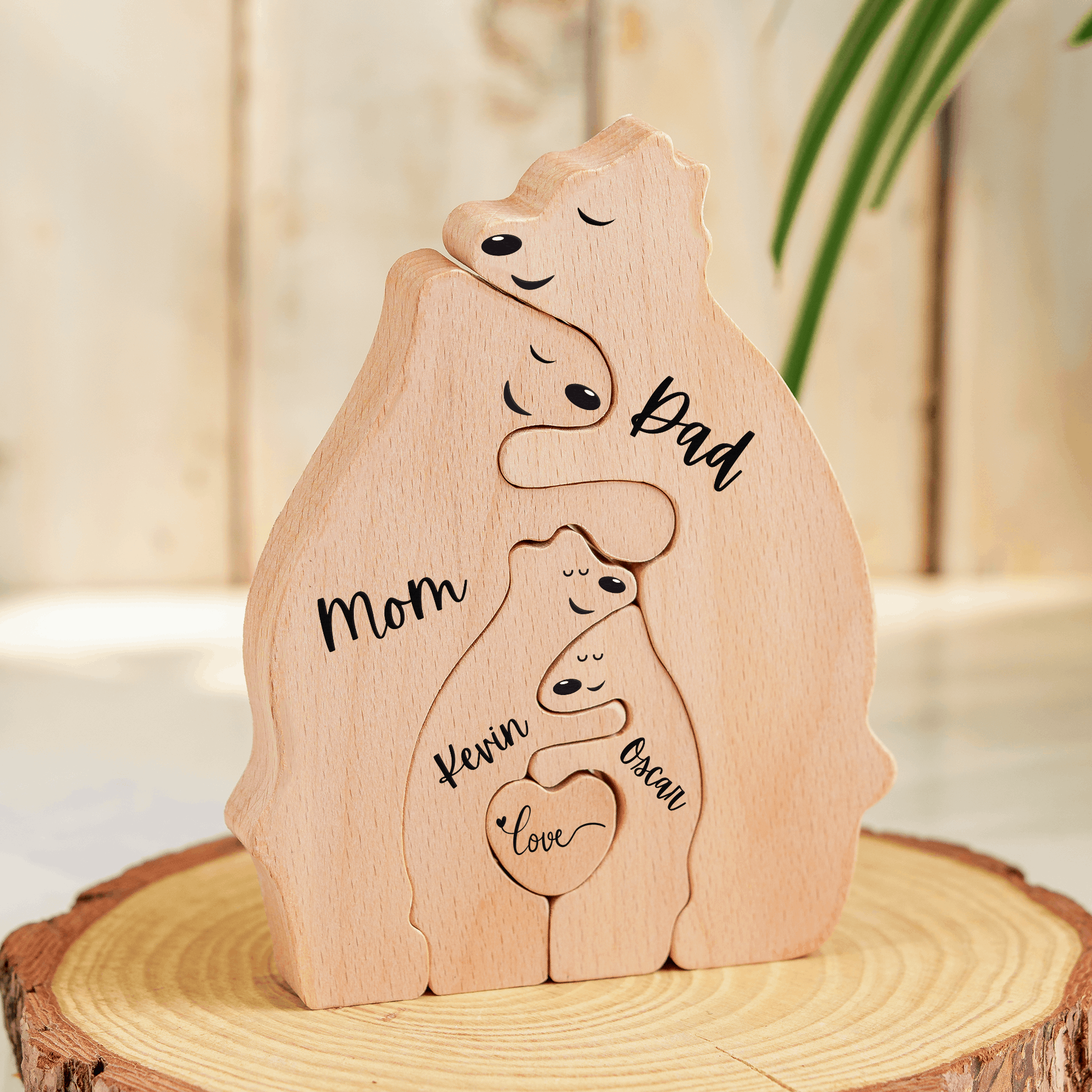 Wooden Bear Family Puzzle