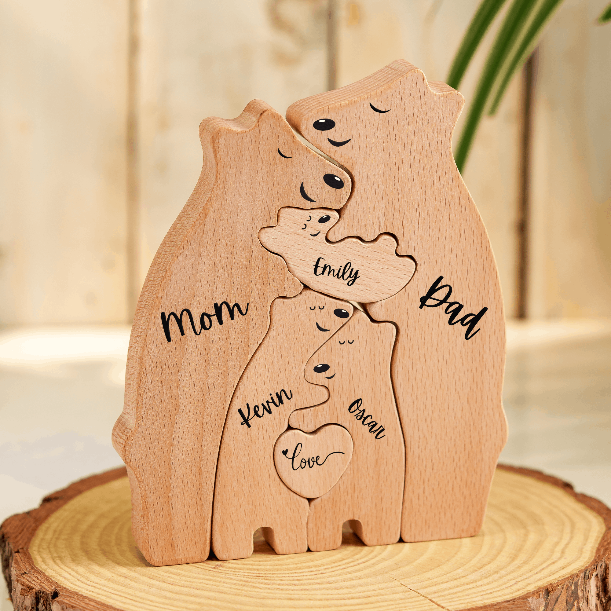 Wooden Bear Family Puzzle