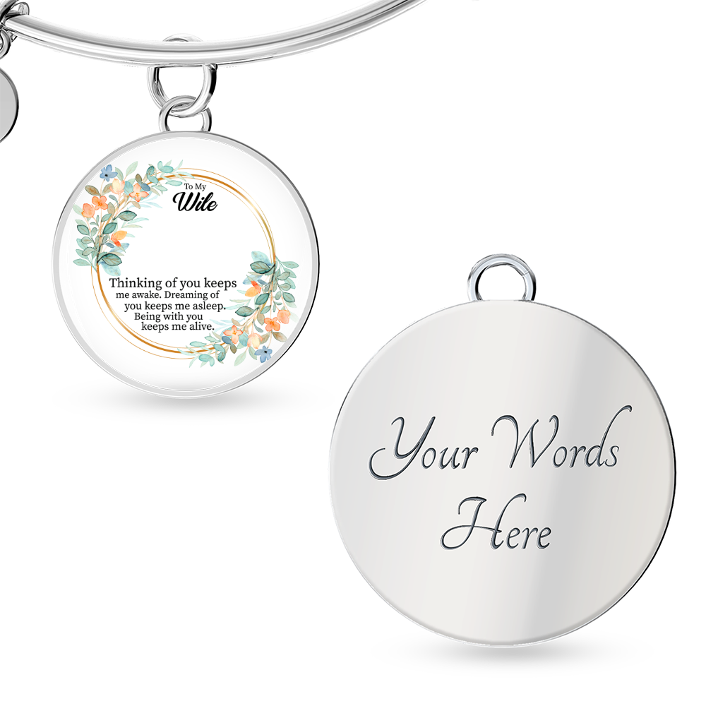 Bracelet for Wife with a photo and optional engraving