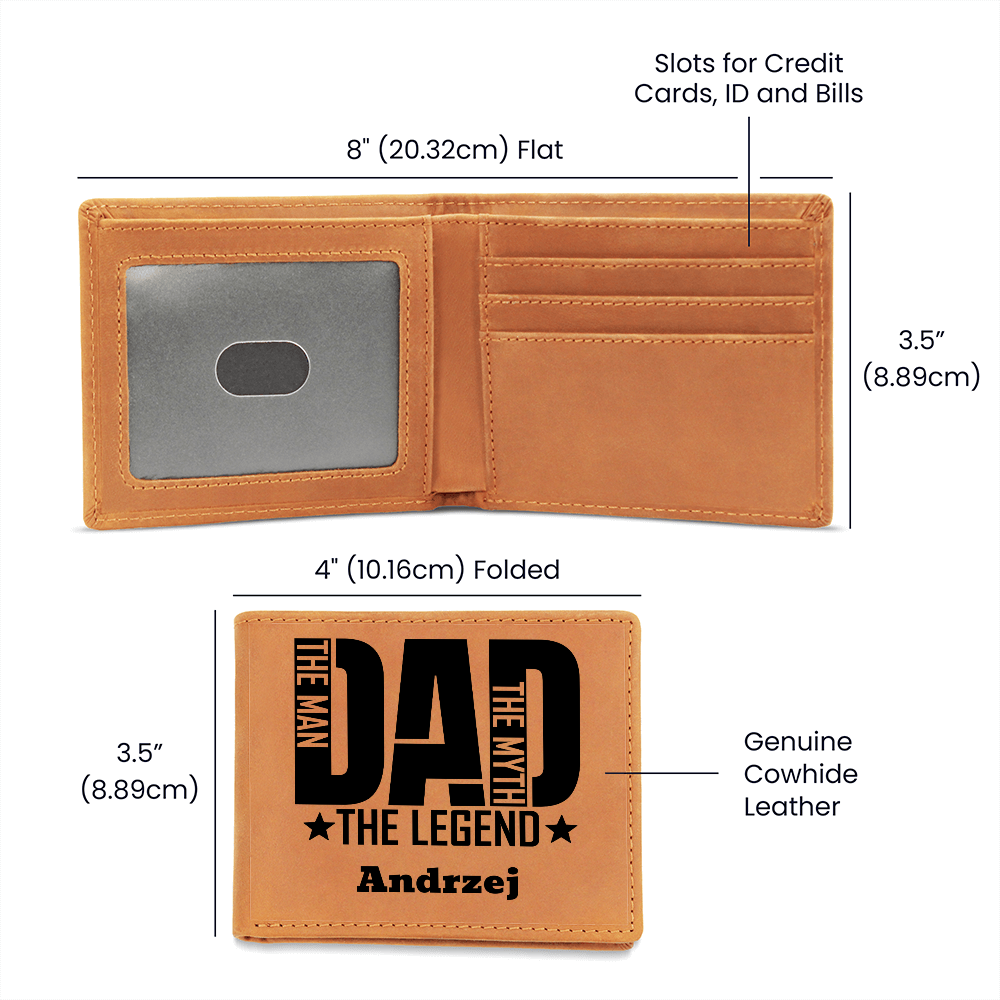 Personalized Dad wallet with a name