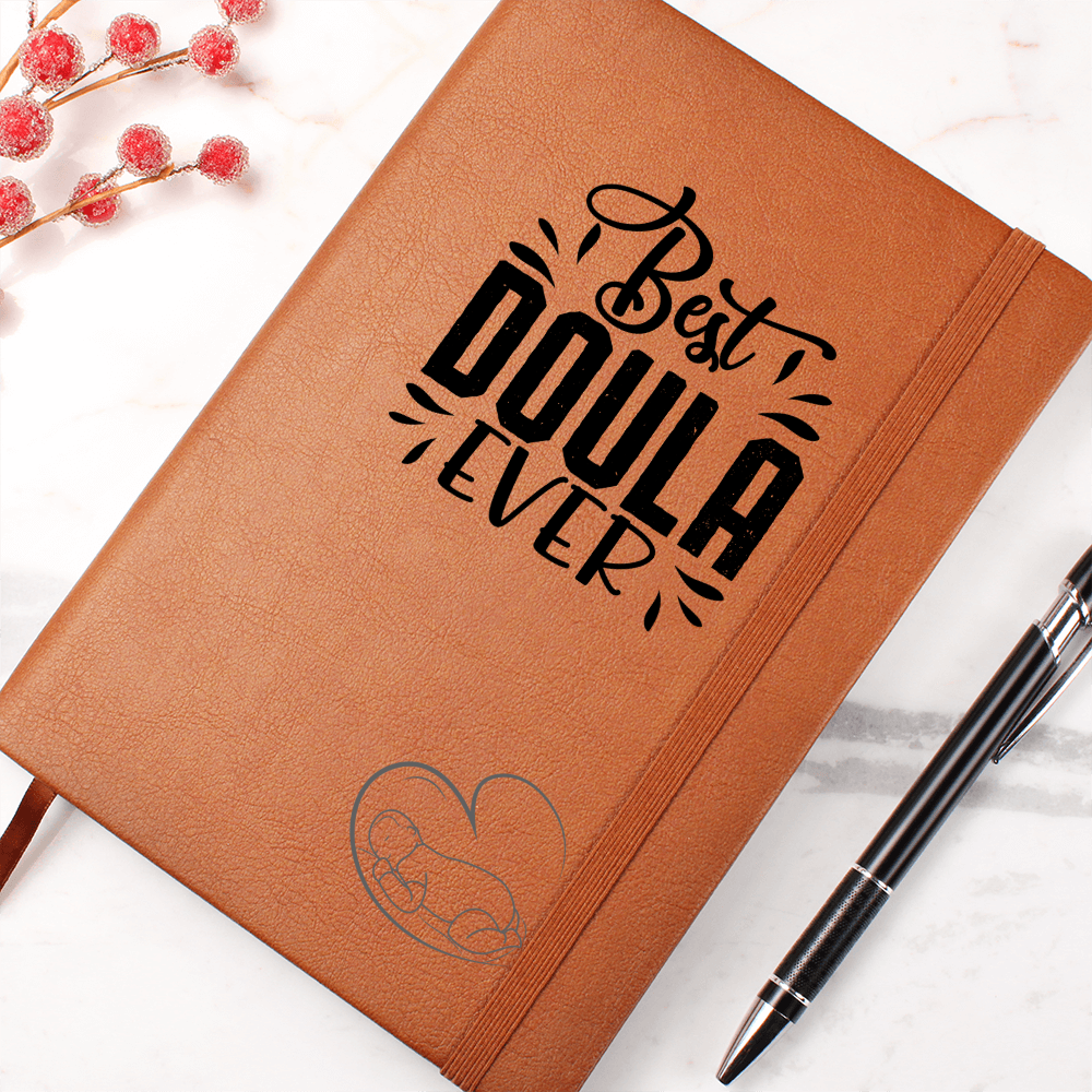 journal for a doula on a premium vegan leather cover