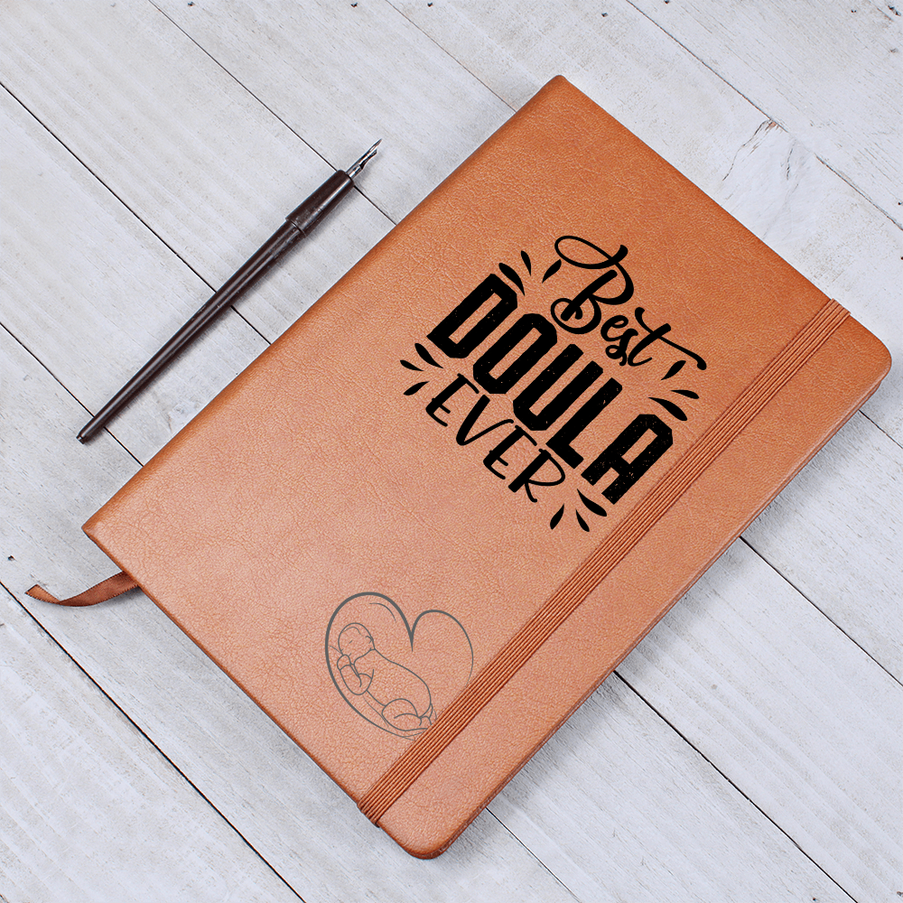 journal for a doula on a premium vegan leather cover