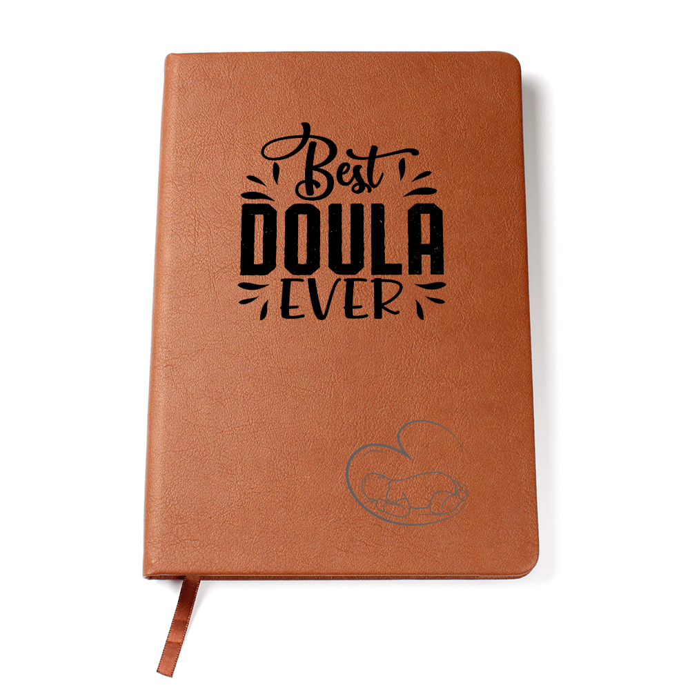 journal for a doula on a premium vegan leather cover