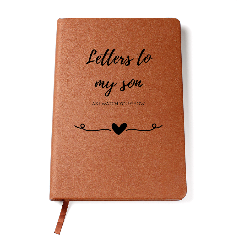 Letters to My Son journal with vegan leather cover