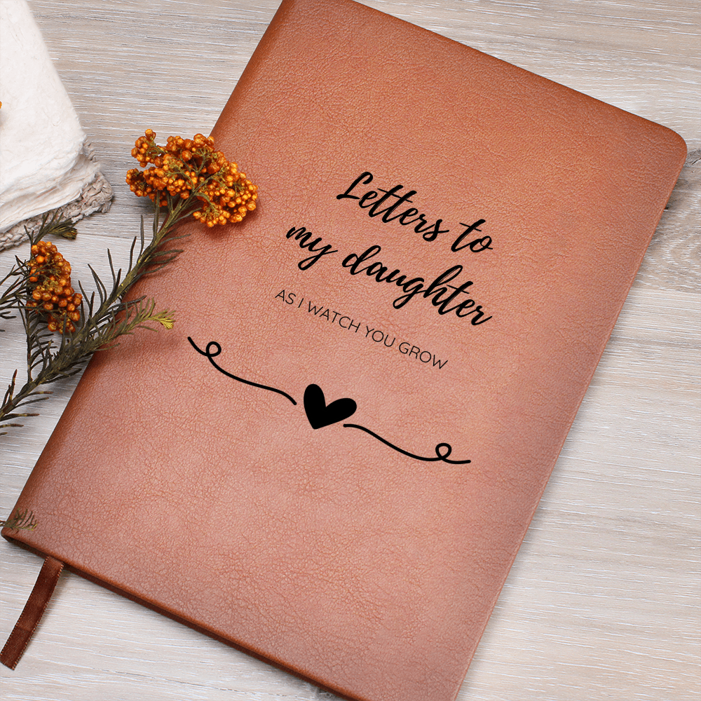 Letters to My Daughter journal with vegan leather cover
