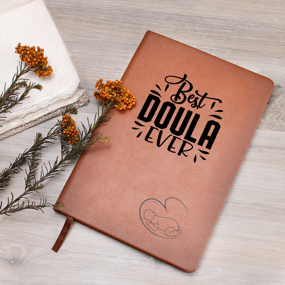 journal for a doula on a premium vegan leather cover
