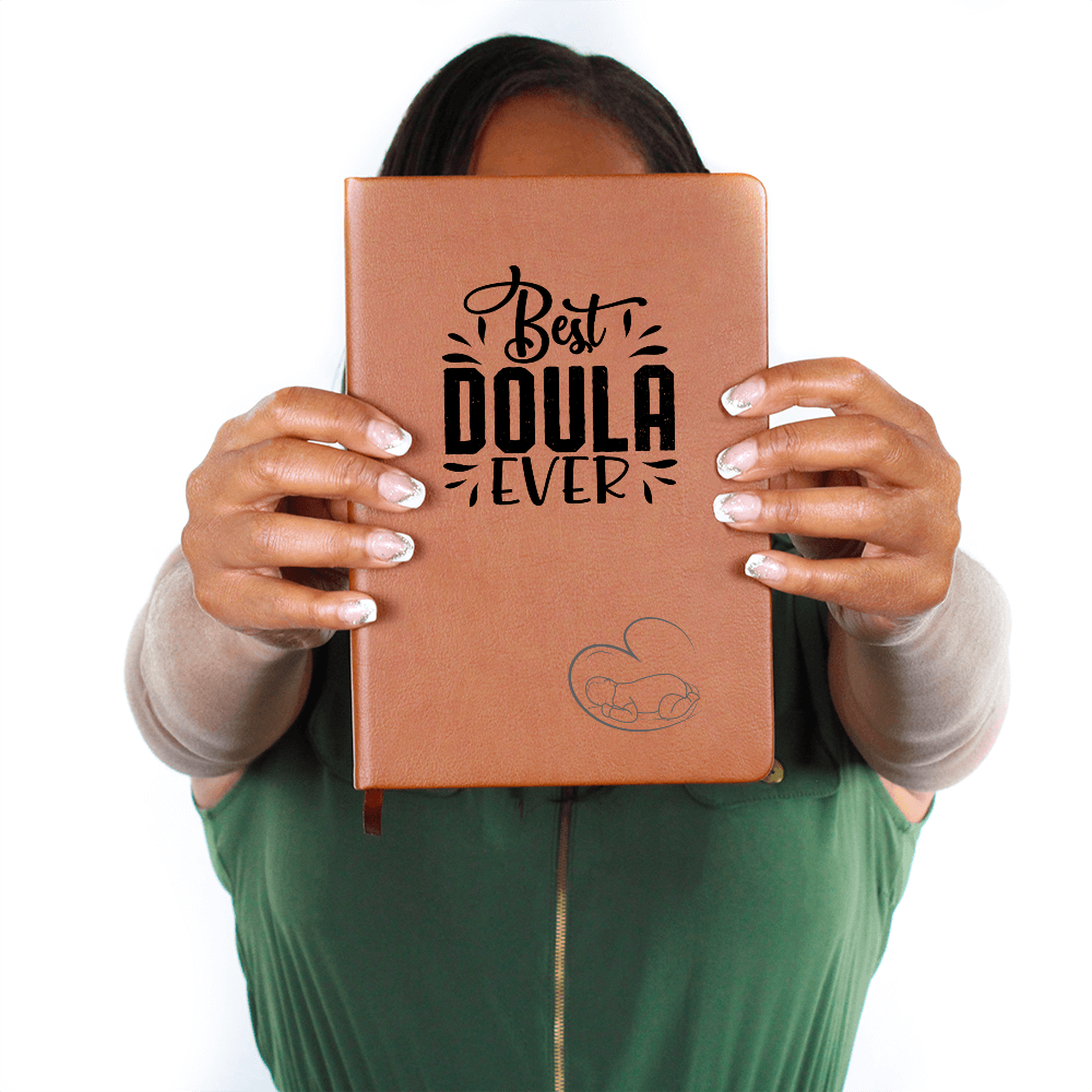 journal for a doula on a premium vegan leather cover