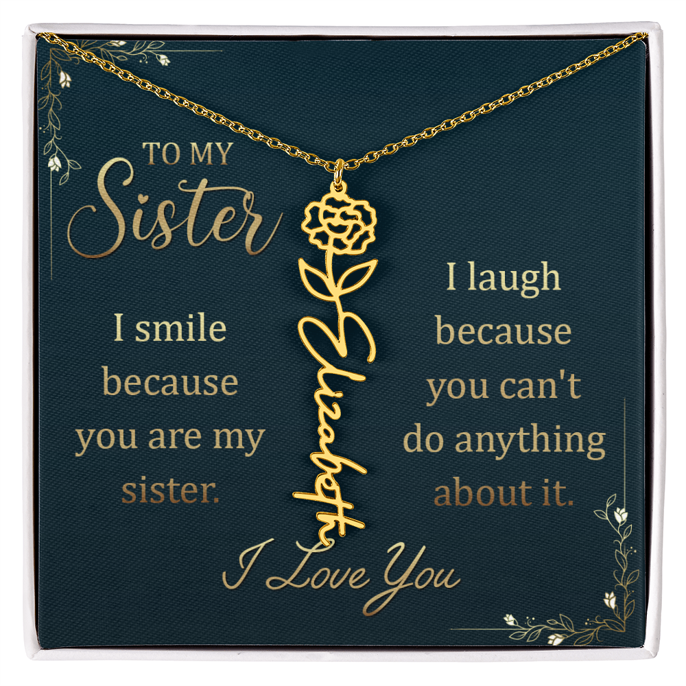 Sister's Name Necklace Personalized
