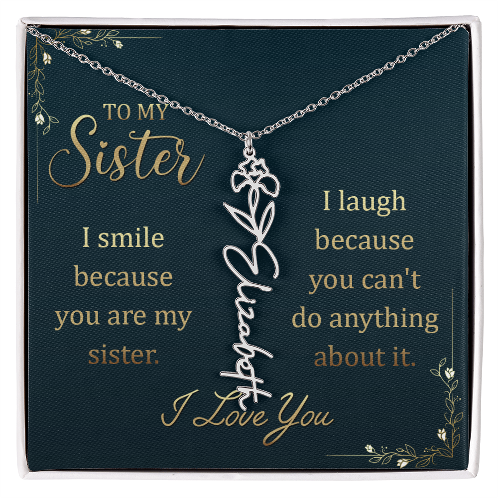 Sister's Name Necklace Personalized