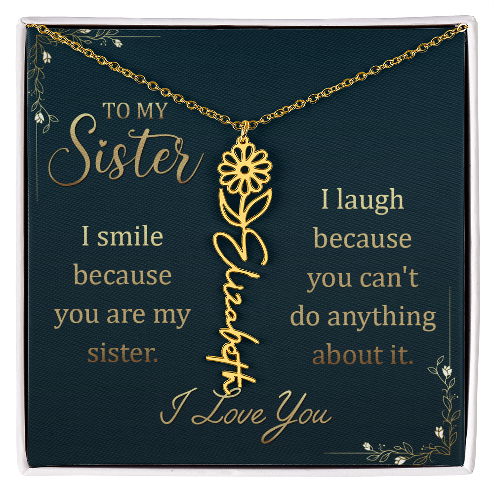 Sister's Name Necklace Personalized