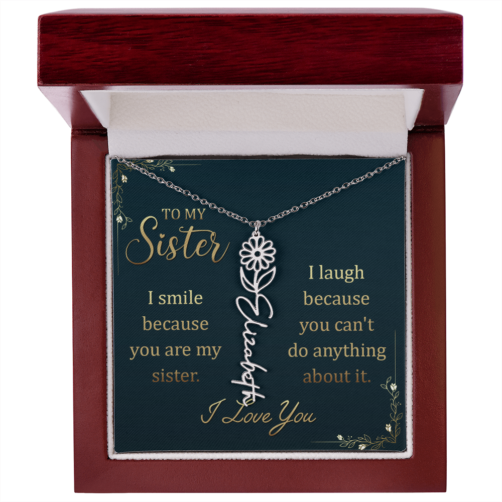 Sister's Name Necklace Personalized