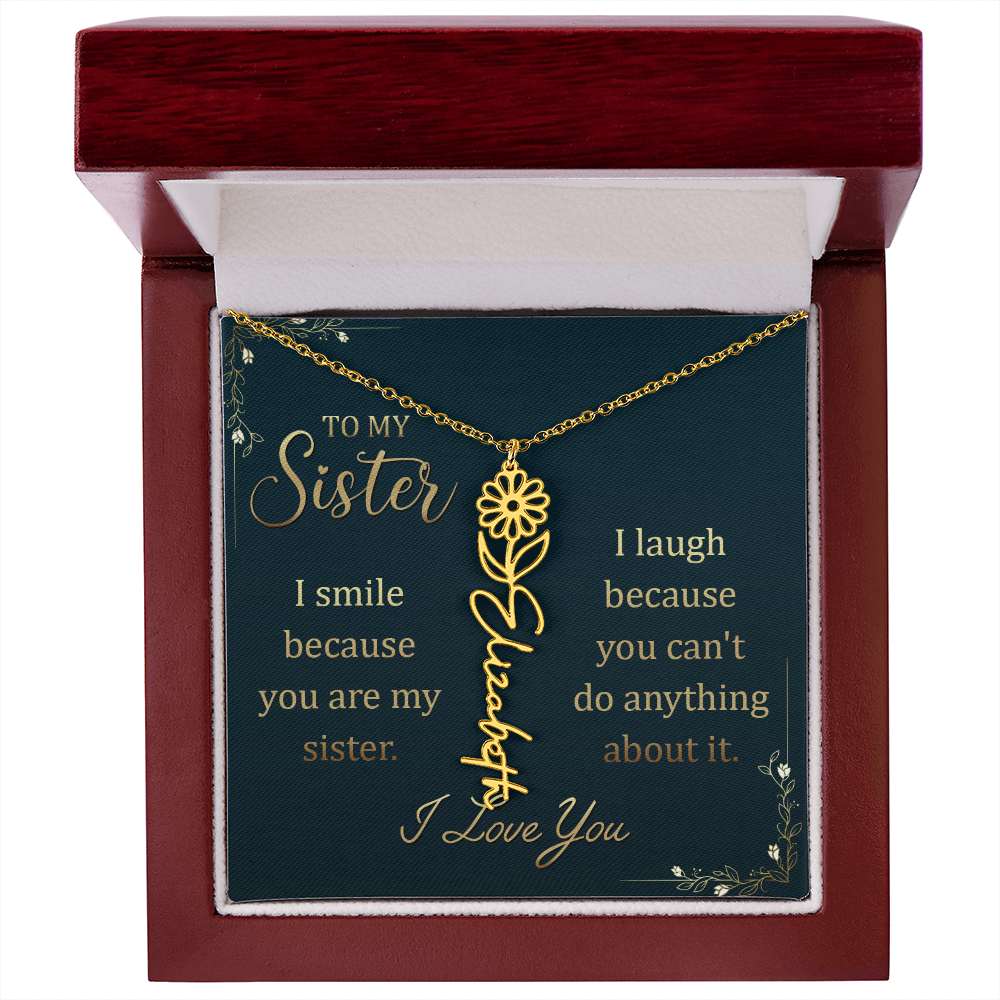 Sister's Name Necklace Personalized