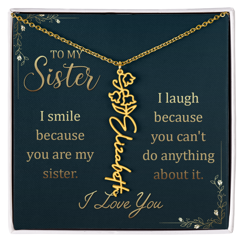 Sister's Name Necklace Personalized