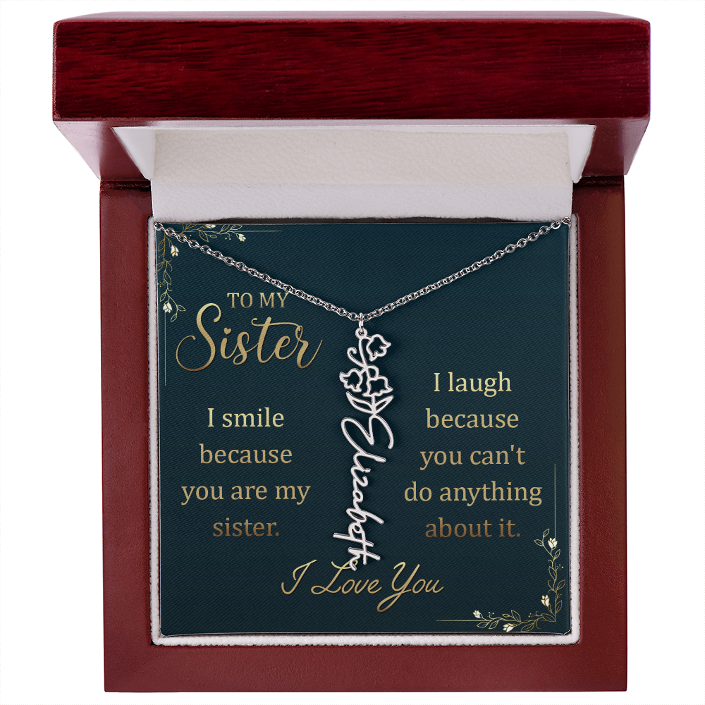 Sister's Name Necklace Personalized