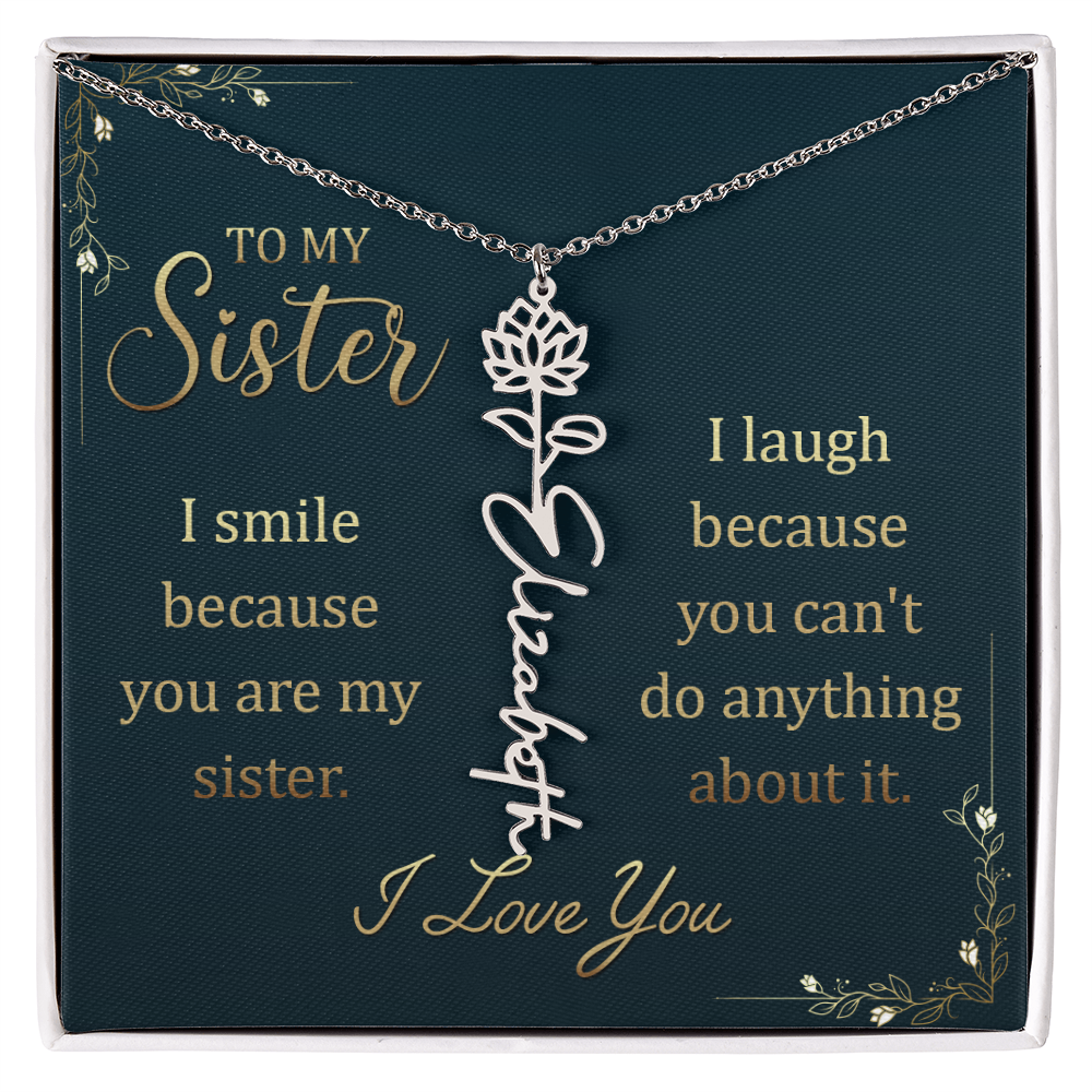 Sister's Name Necklace Personalized