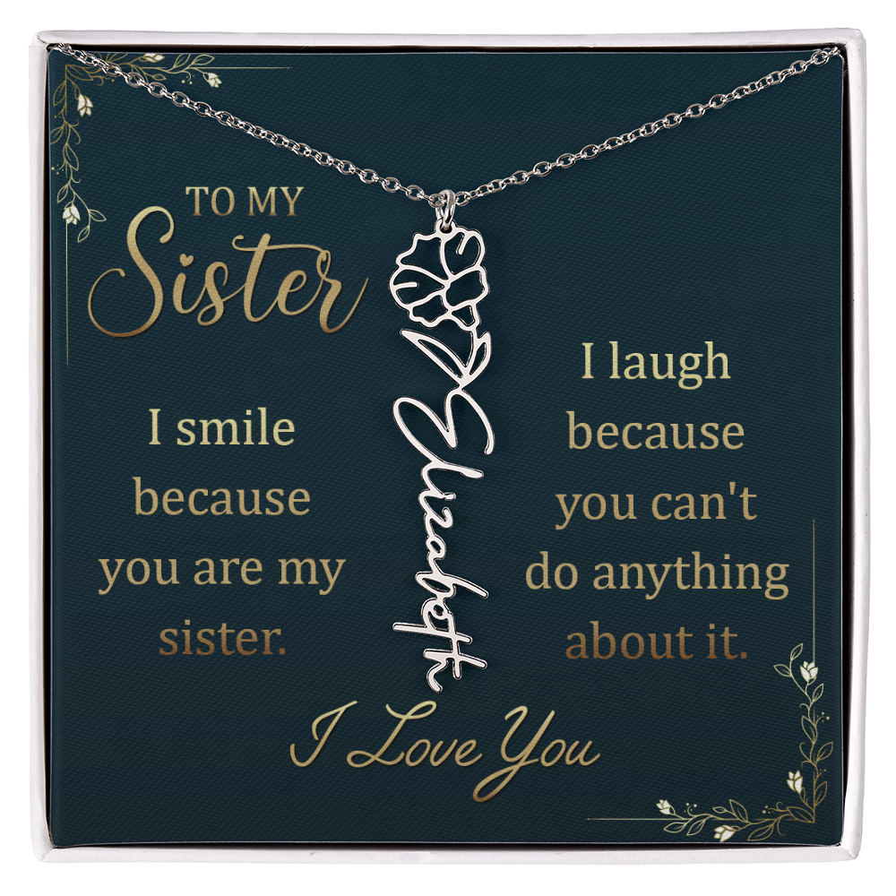 Sister's Name Necklace Personalized