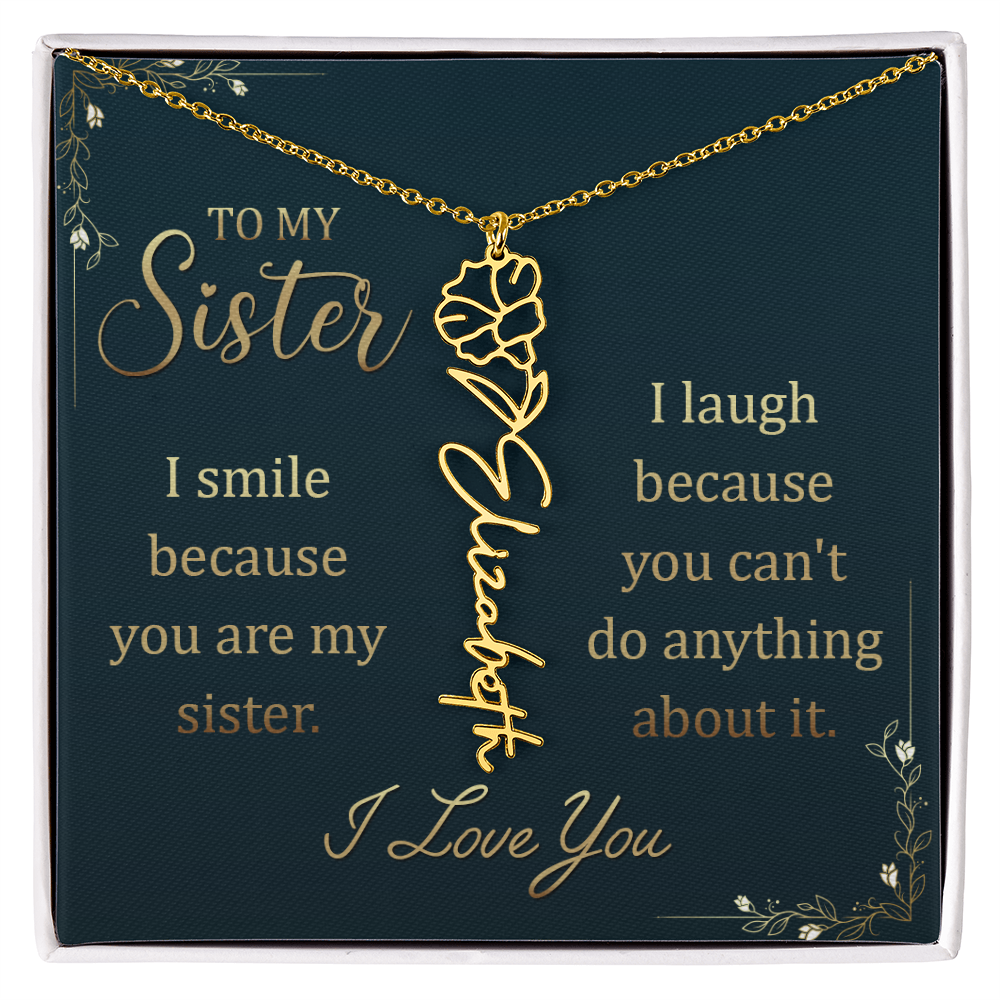 Sister's Name Necklace Personalized
