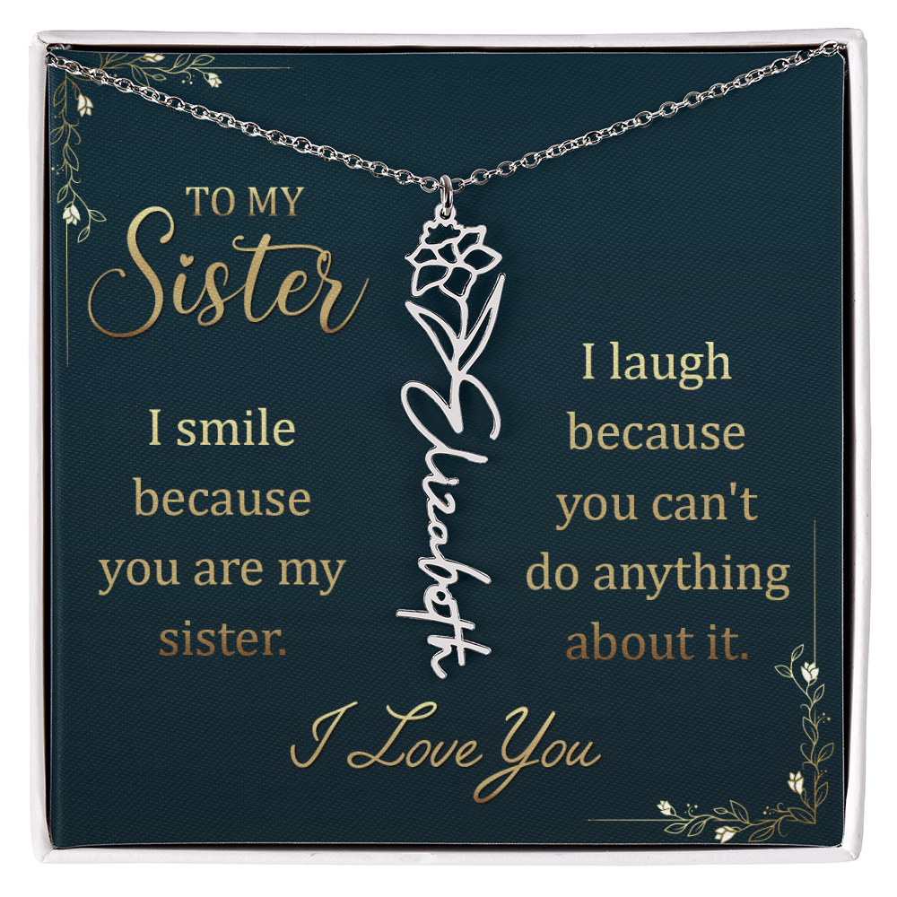 Sister's Name Necklace Personalized