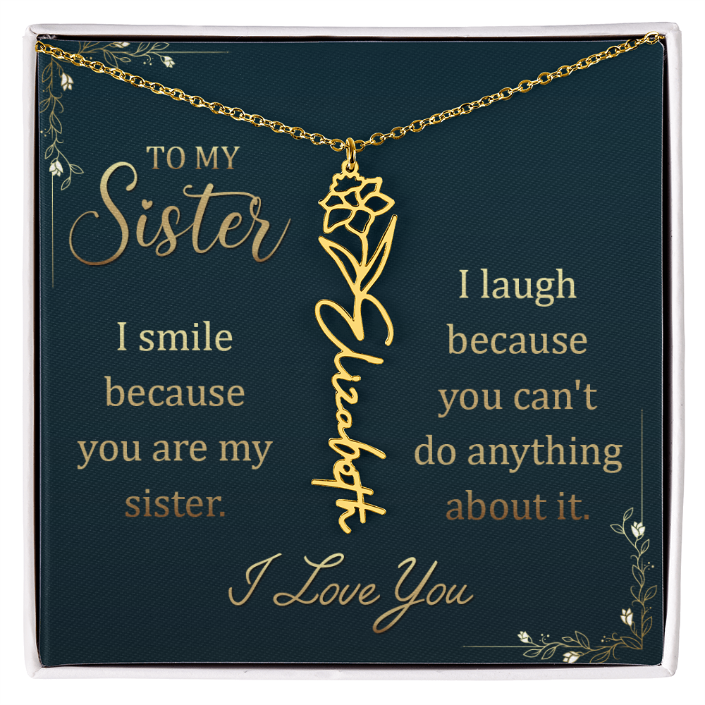 Sister's Name Necklace Personalized