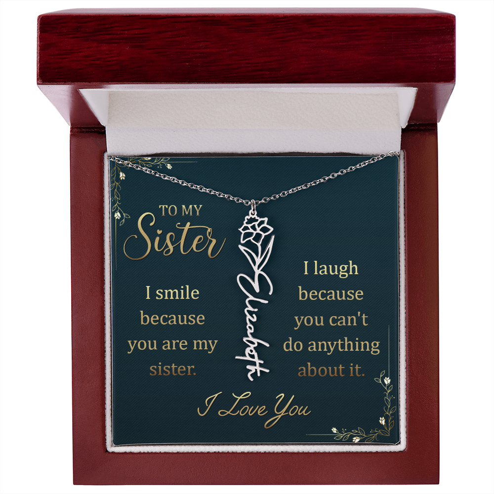 Sister's Name Necklace Personalized