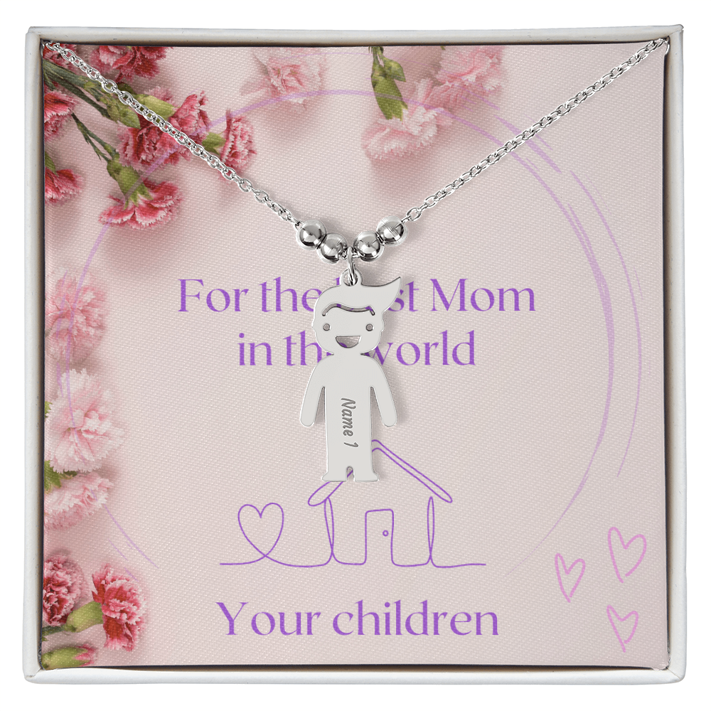 personalized engraved child's name necklace
