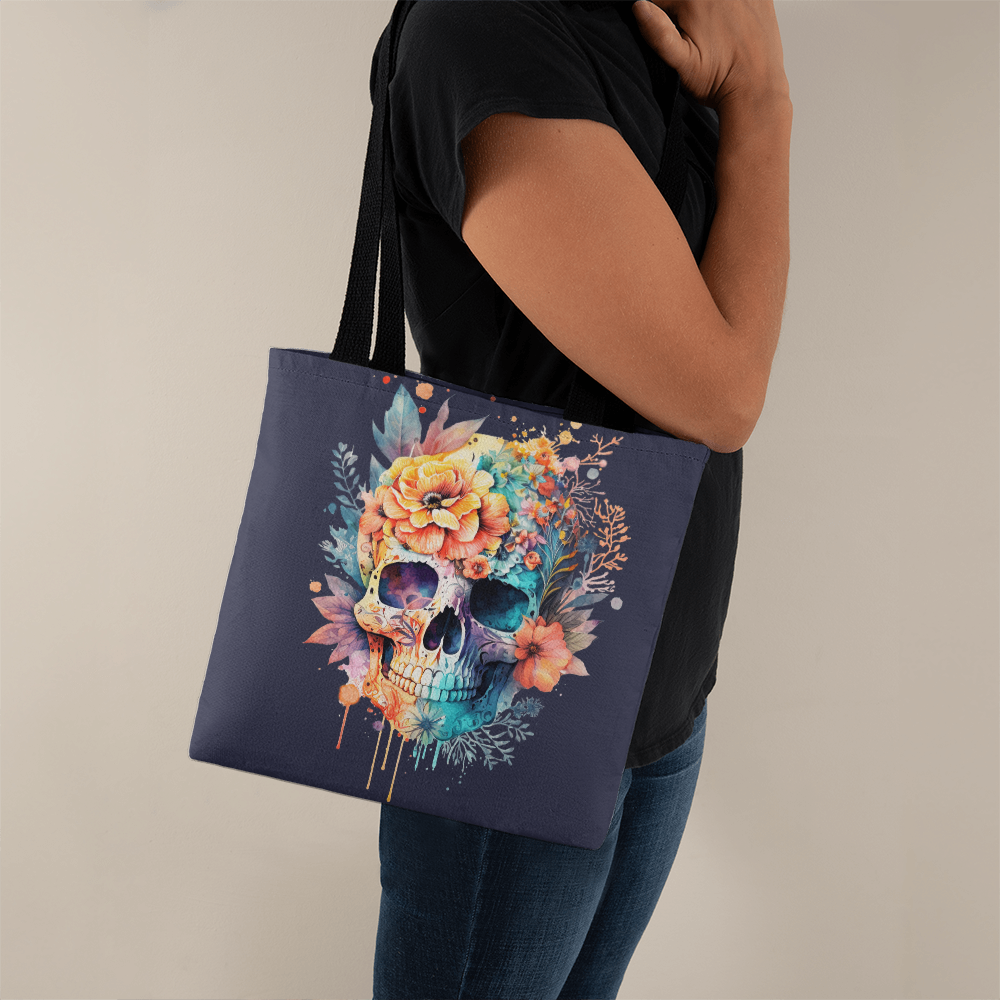 Dia de los muertos black tote bag
