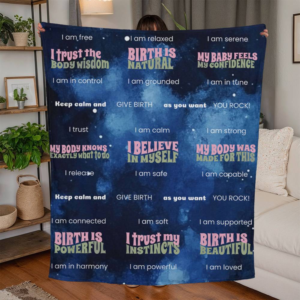 affirmations blanket for pregnancy and birth