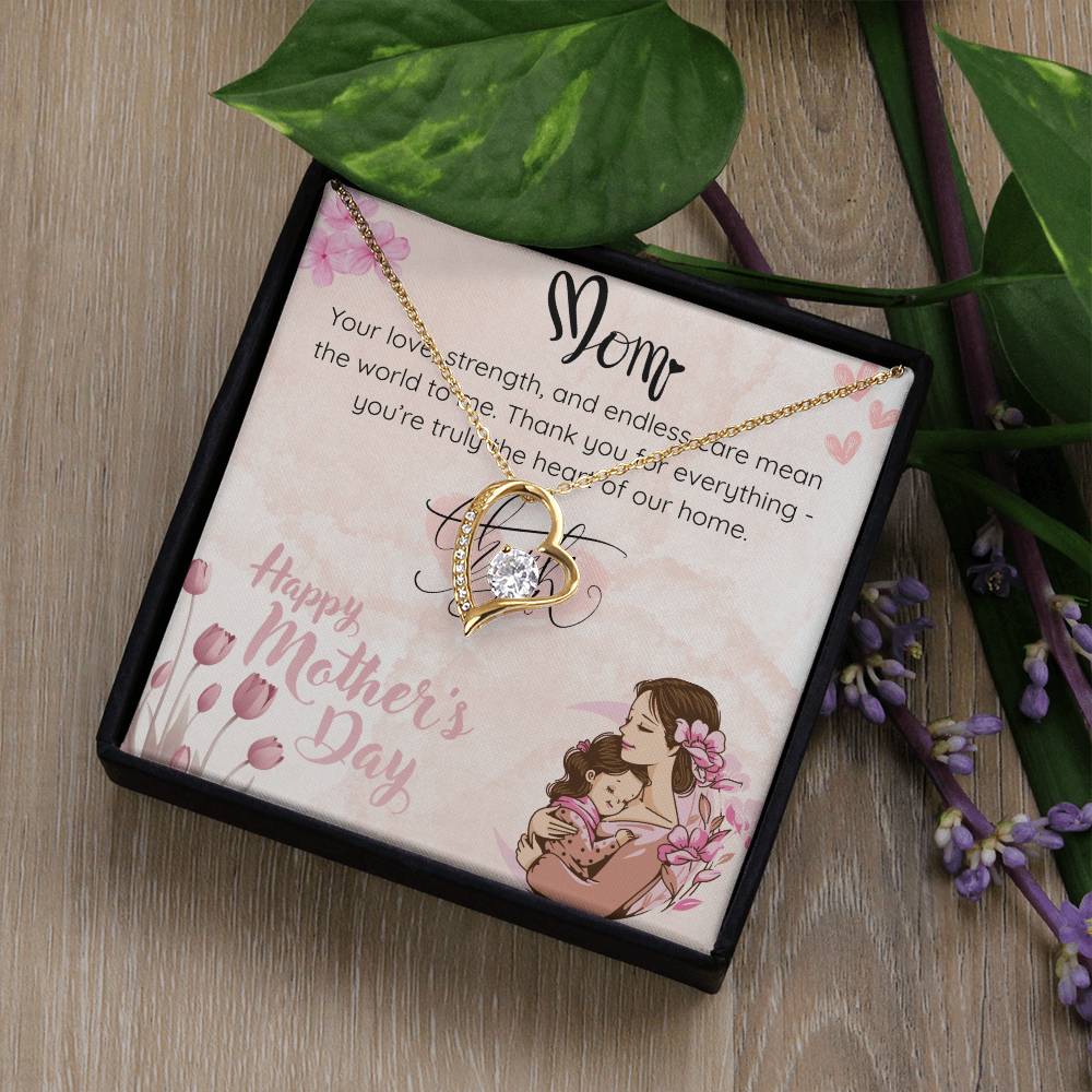 Heart of Our Home Necklace for Mom