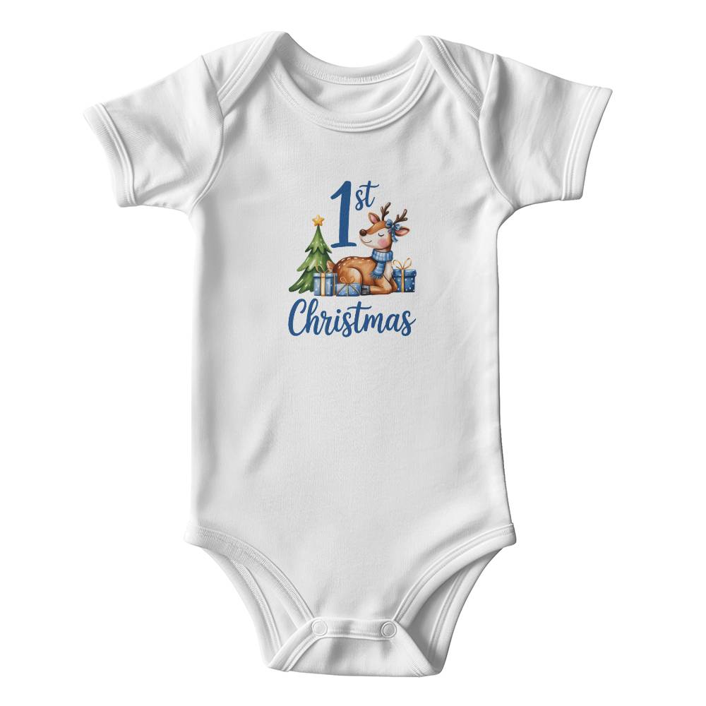 First Christmas Blue baby Gerber Onesies®