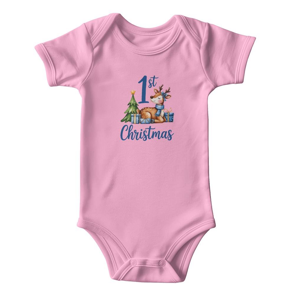 First Christmas Blue baby Gerber Onesies®