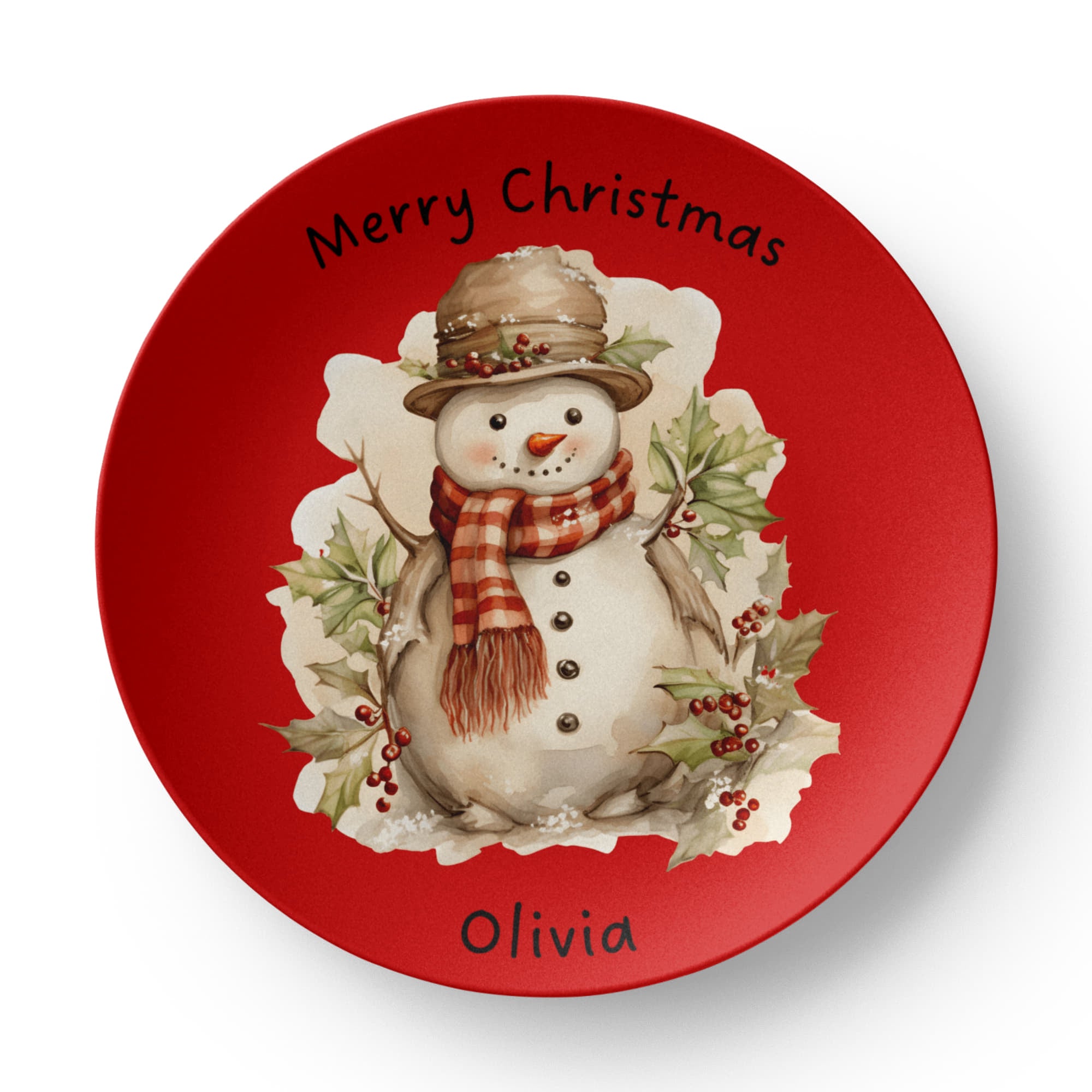 personalized christmas plate for a child