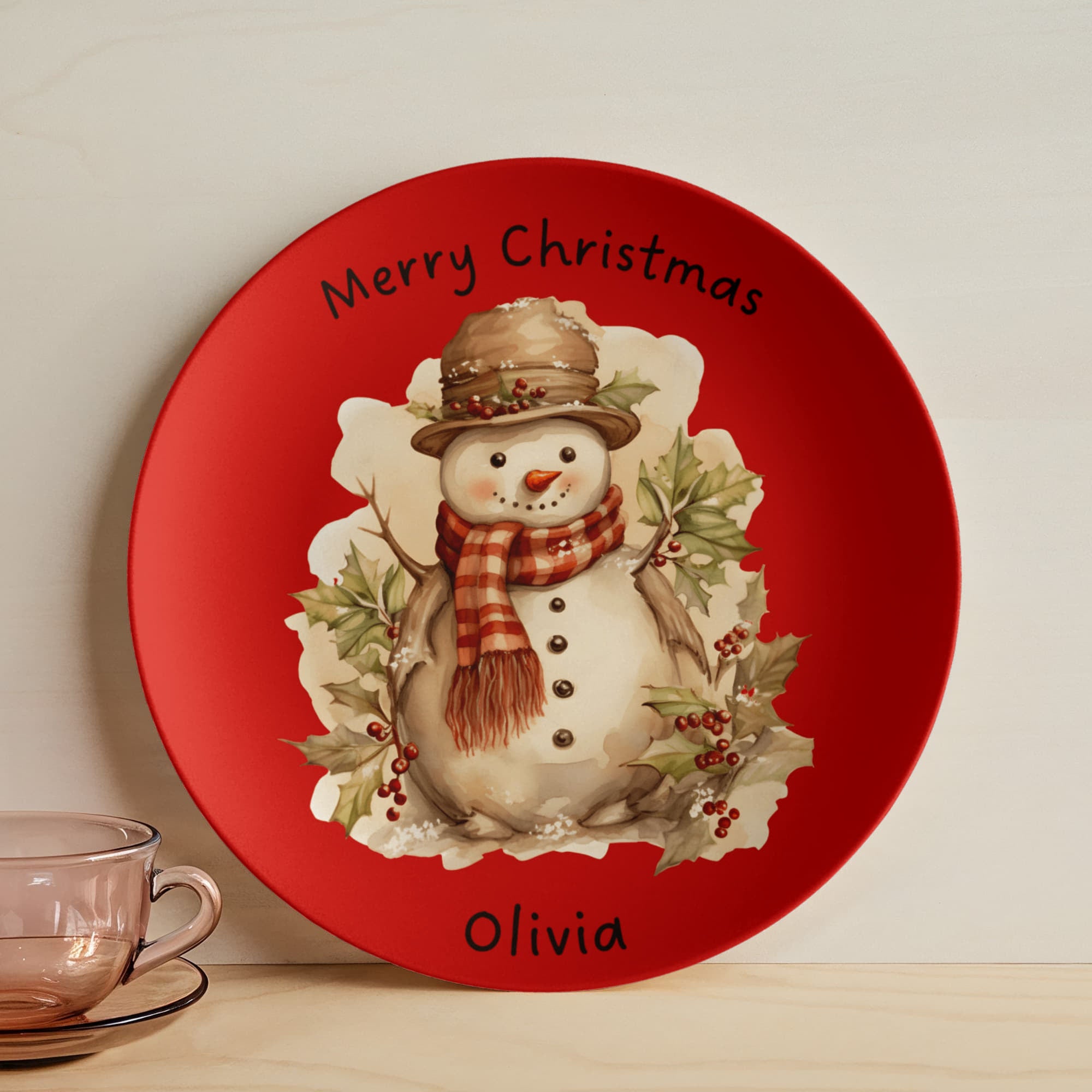 personalized christmas plate for a child