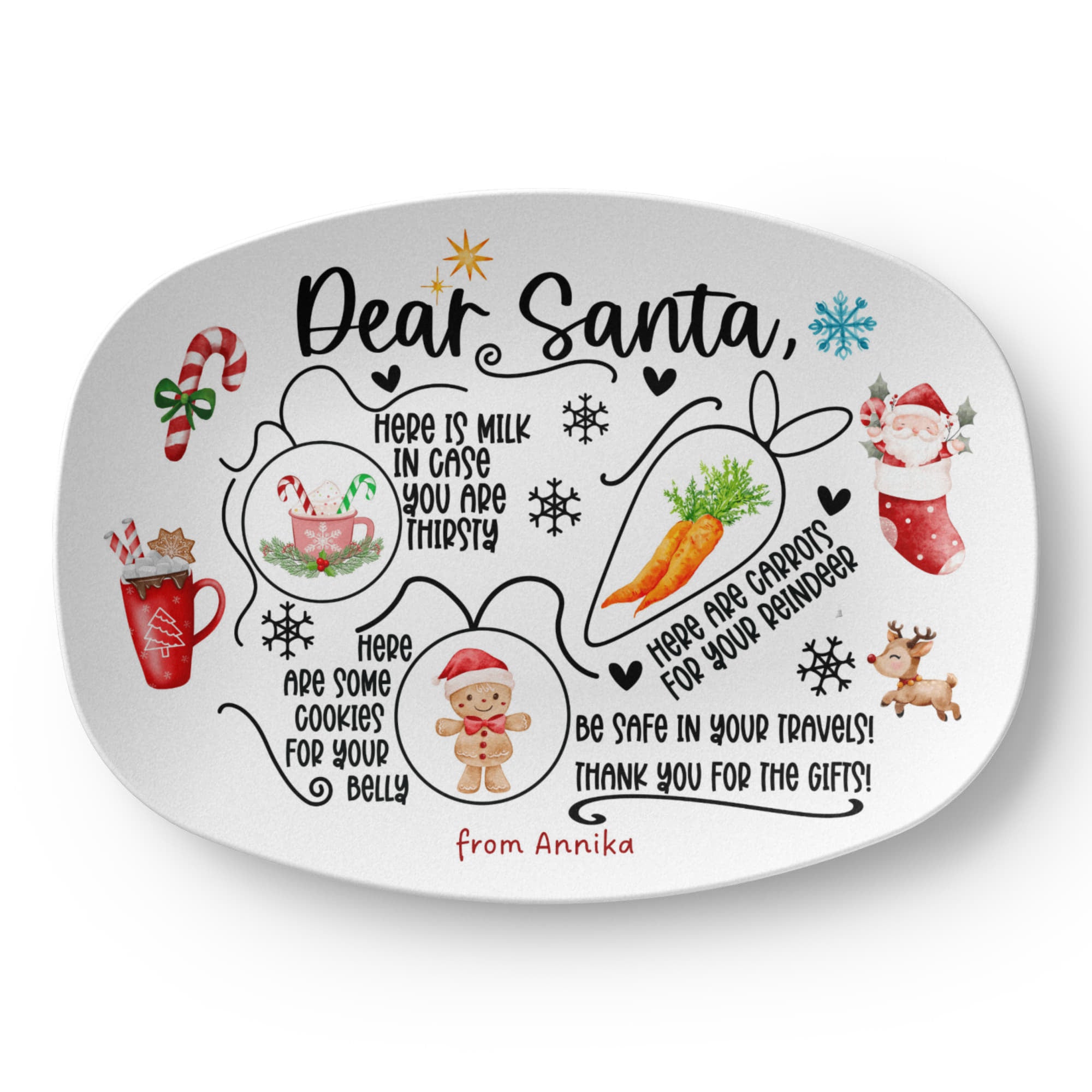 Personalized platter for Santa