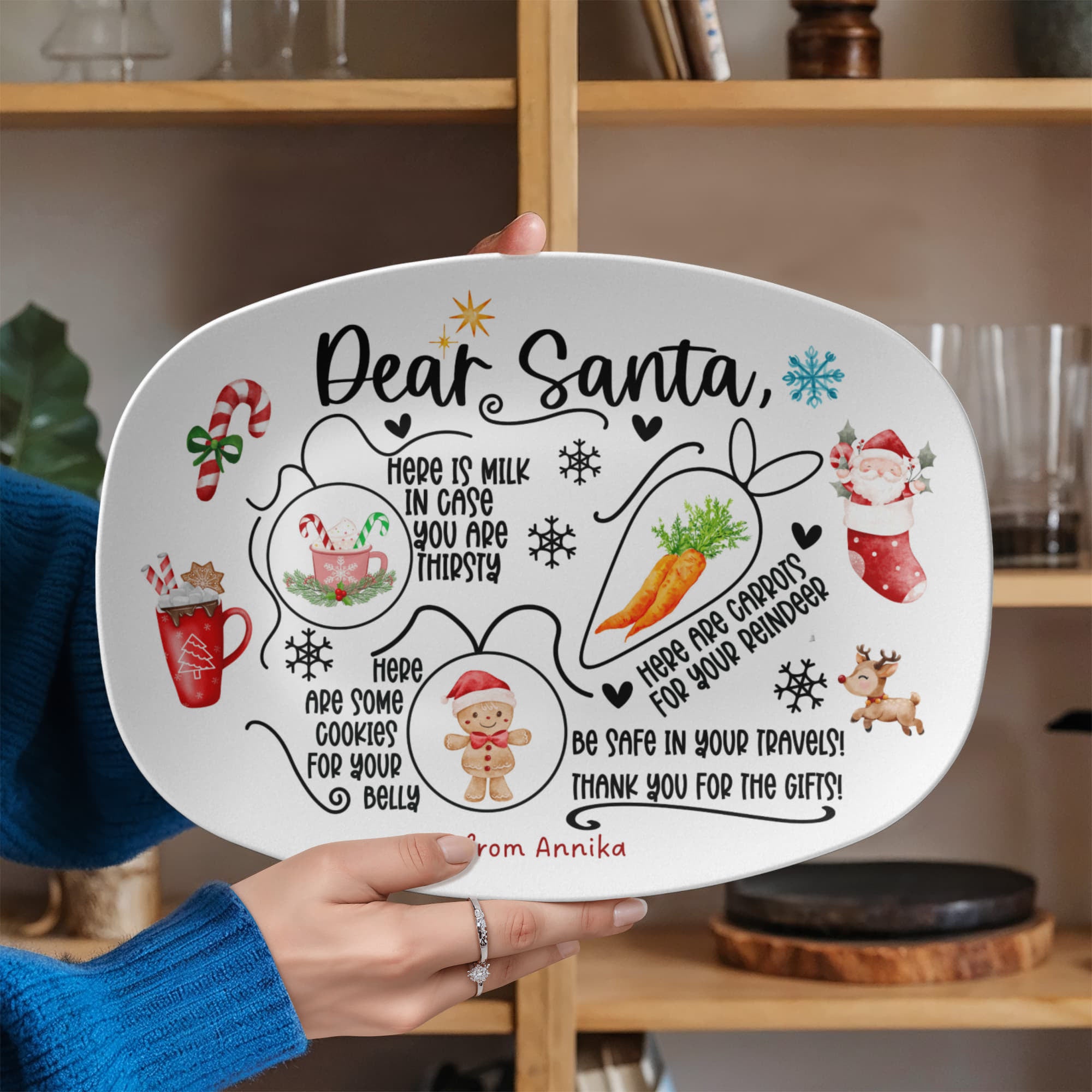 Personalized platter for Santa