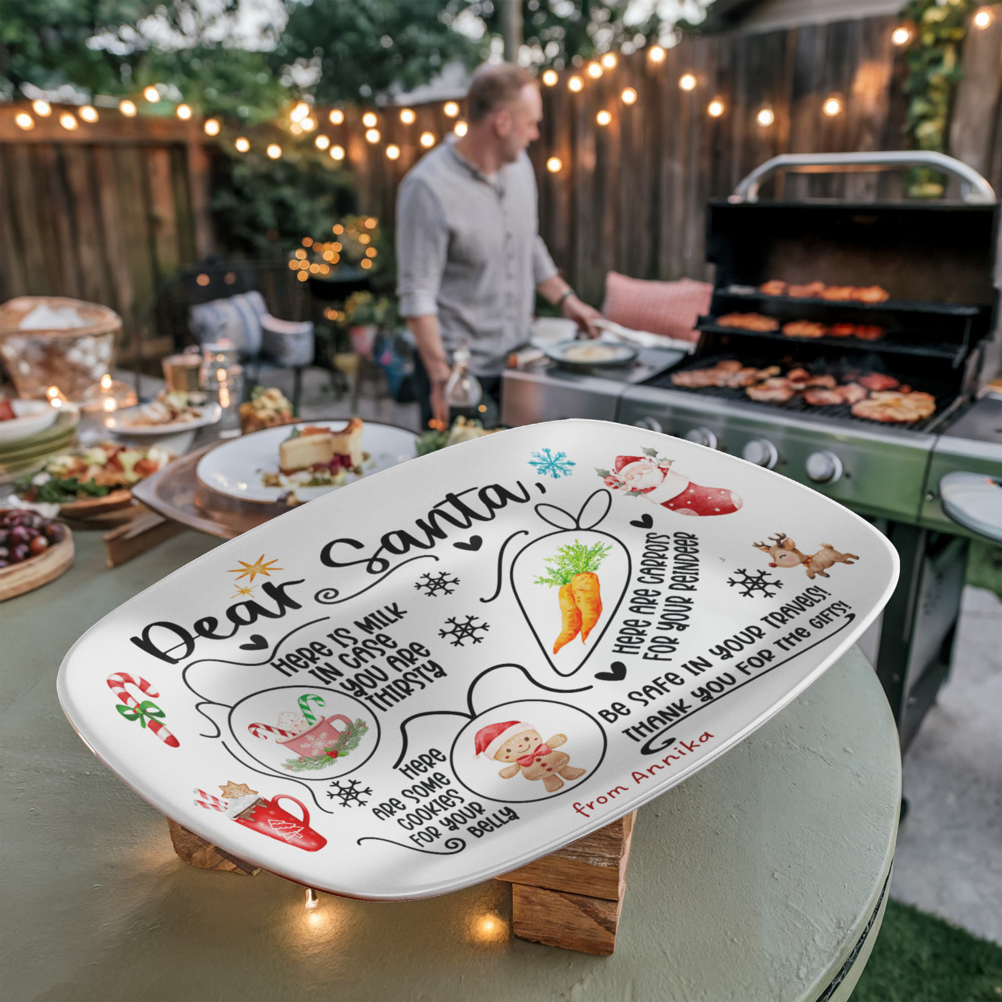 Personalized platter for Santa