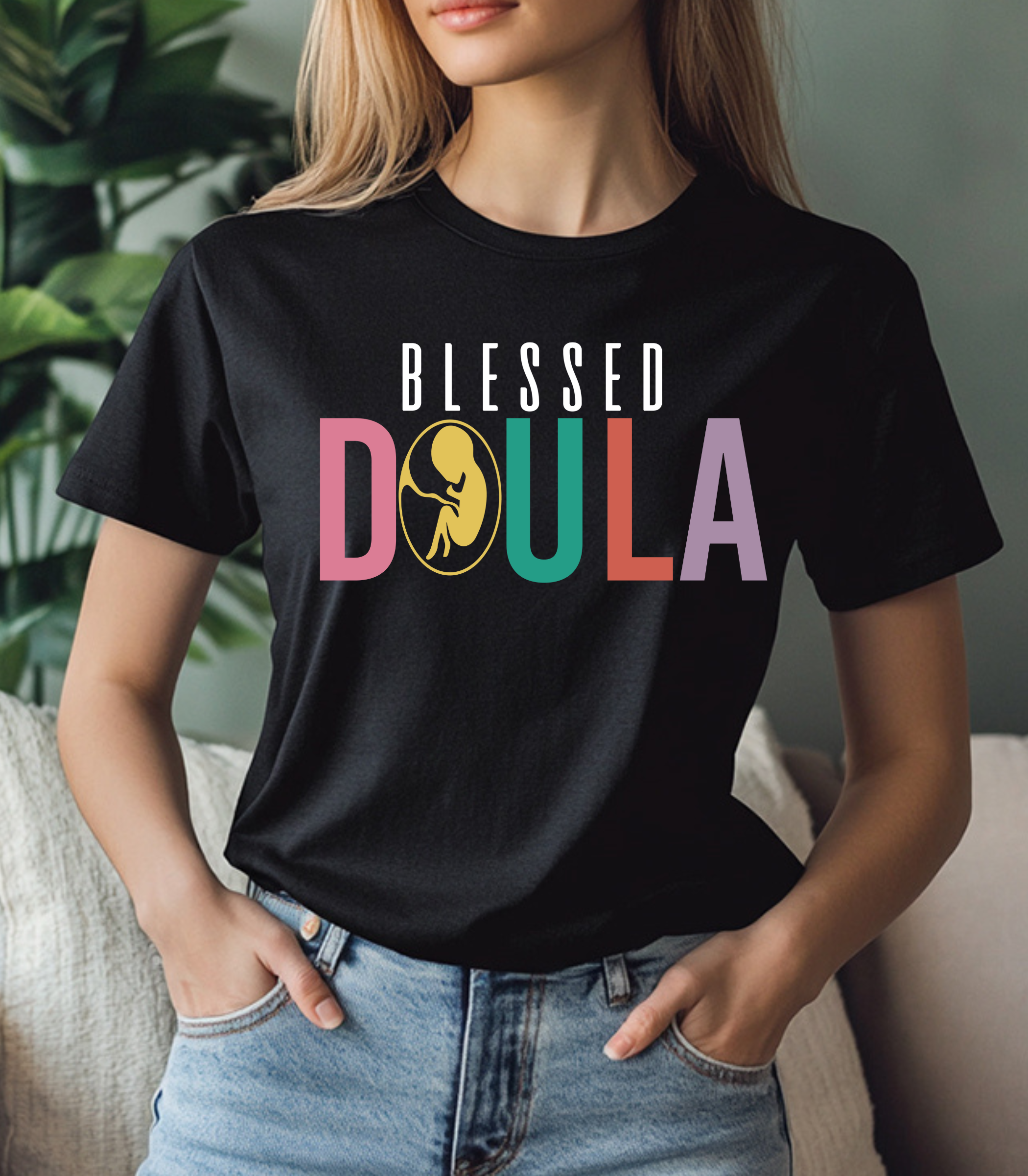 Blessed Doula Heavy Cotton Tee