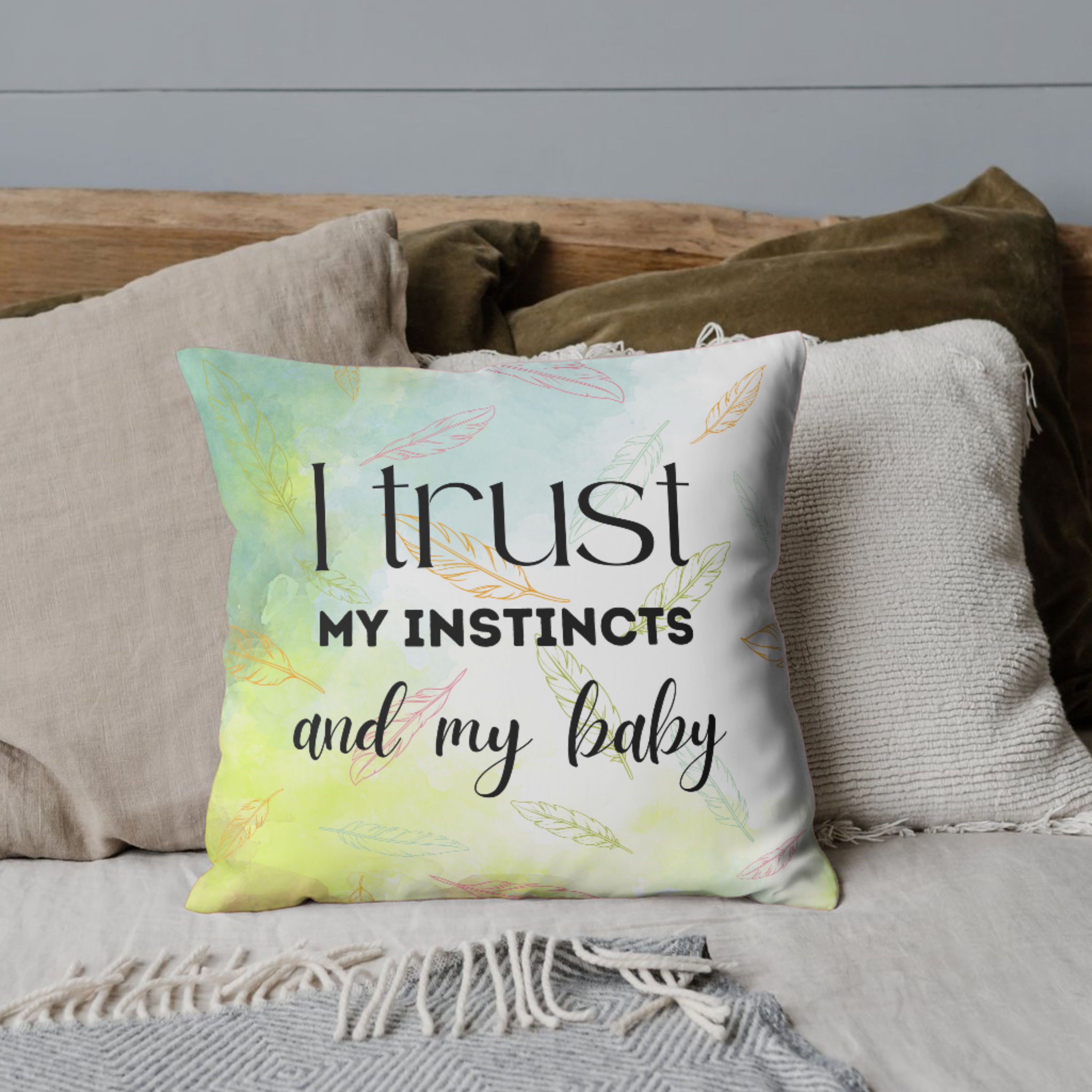 affirmation pillow for pregnancy and birth