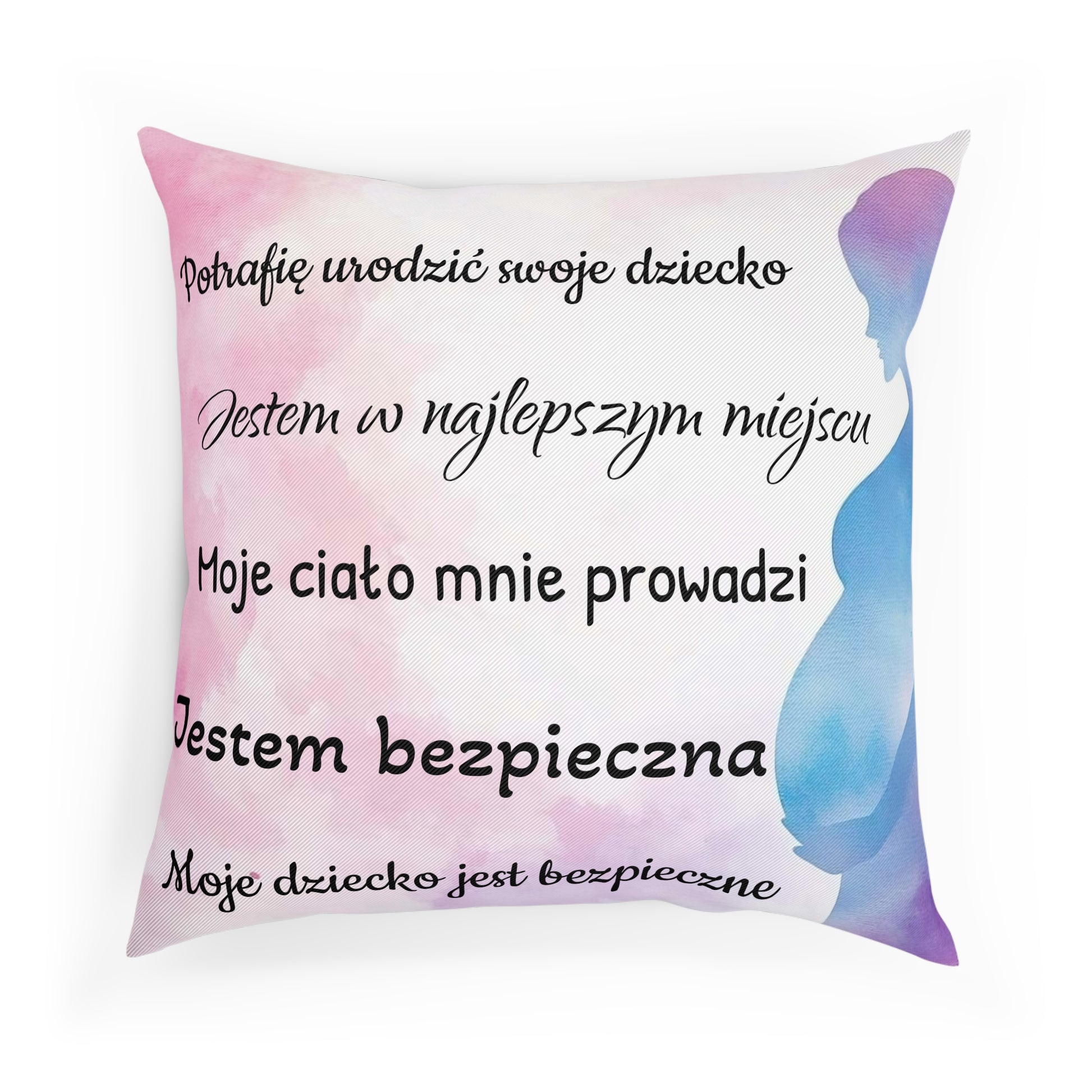 In Polish, from Poland : Poduszka mocy na poród, poduszka z afirmacjami, hipnoporód
