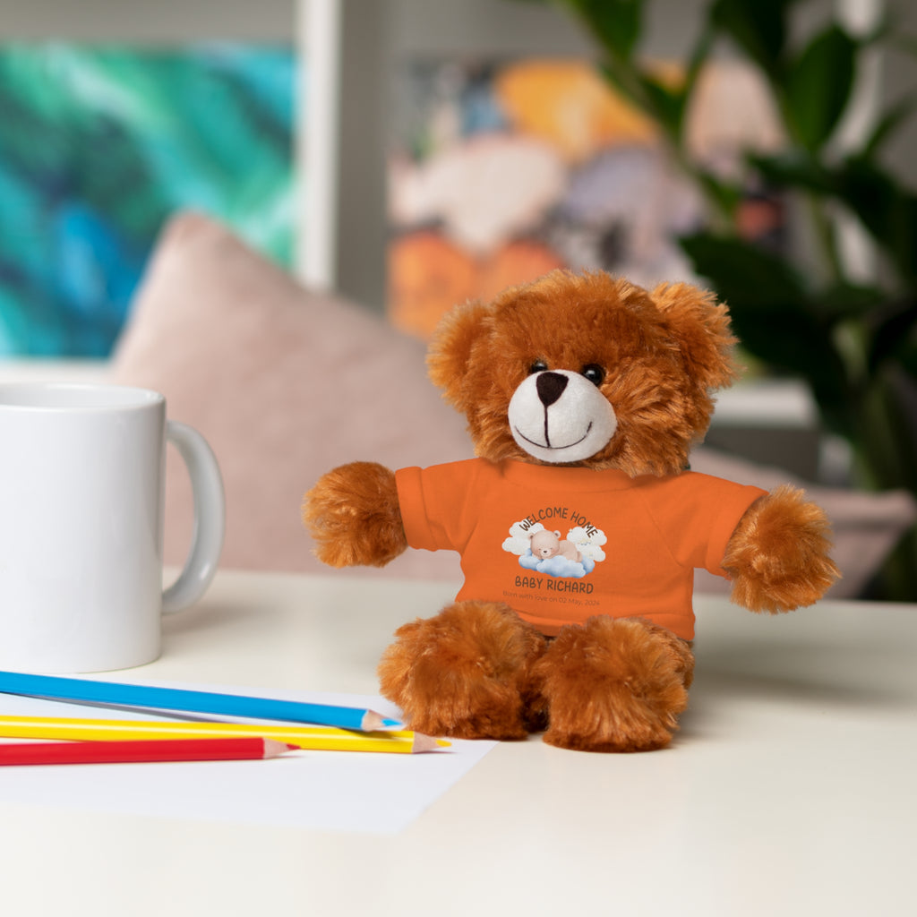 Personalized Stuffed Animals with Tee | different colors and animals available