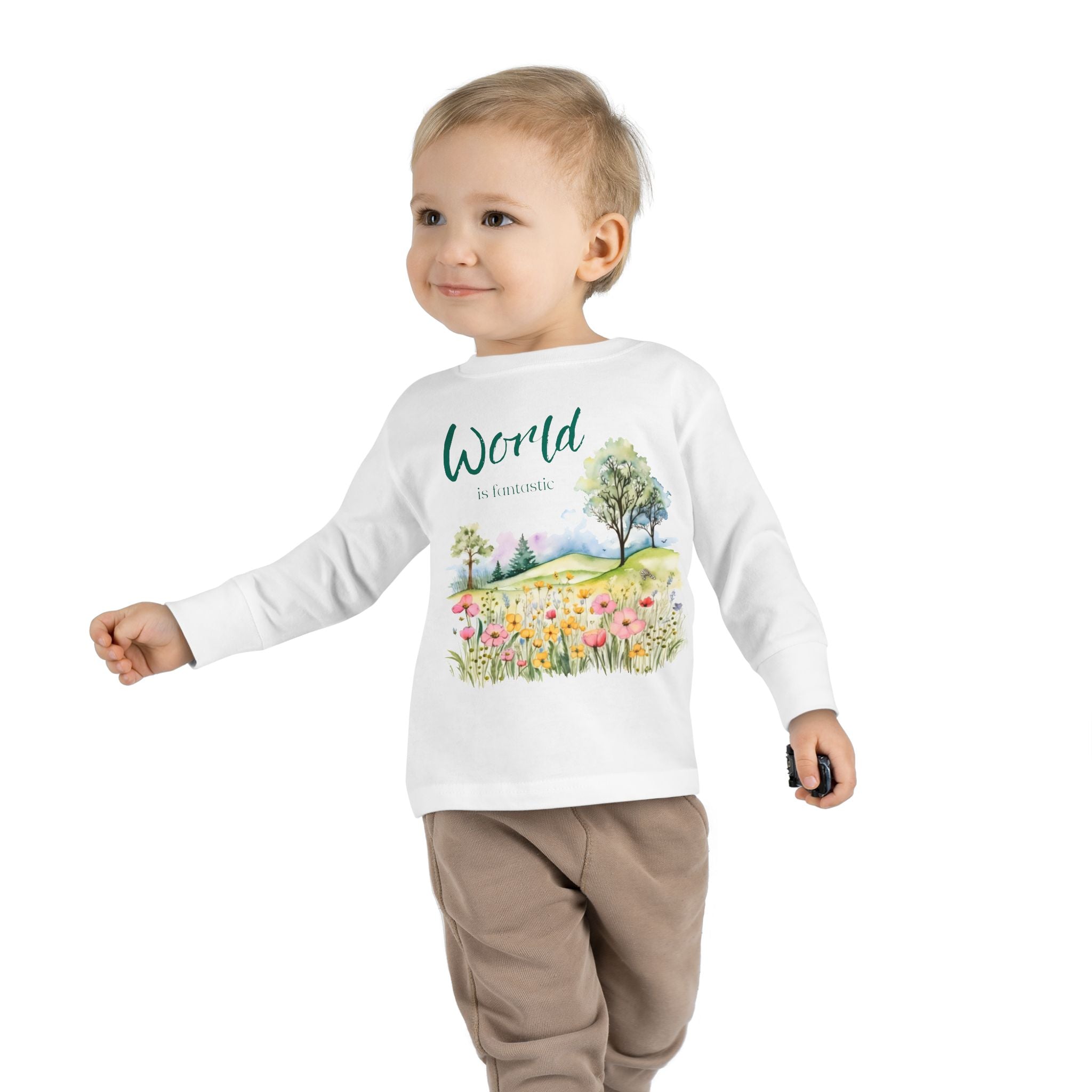 Fantastic World Toddler Long Sleeve Tee 2T-6T