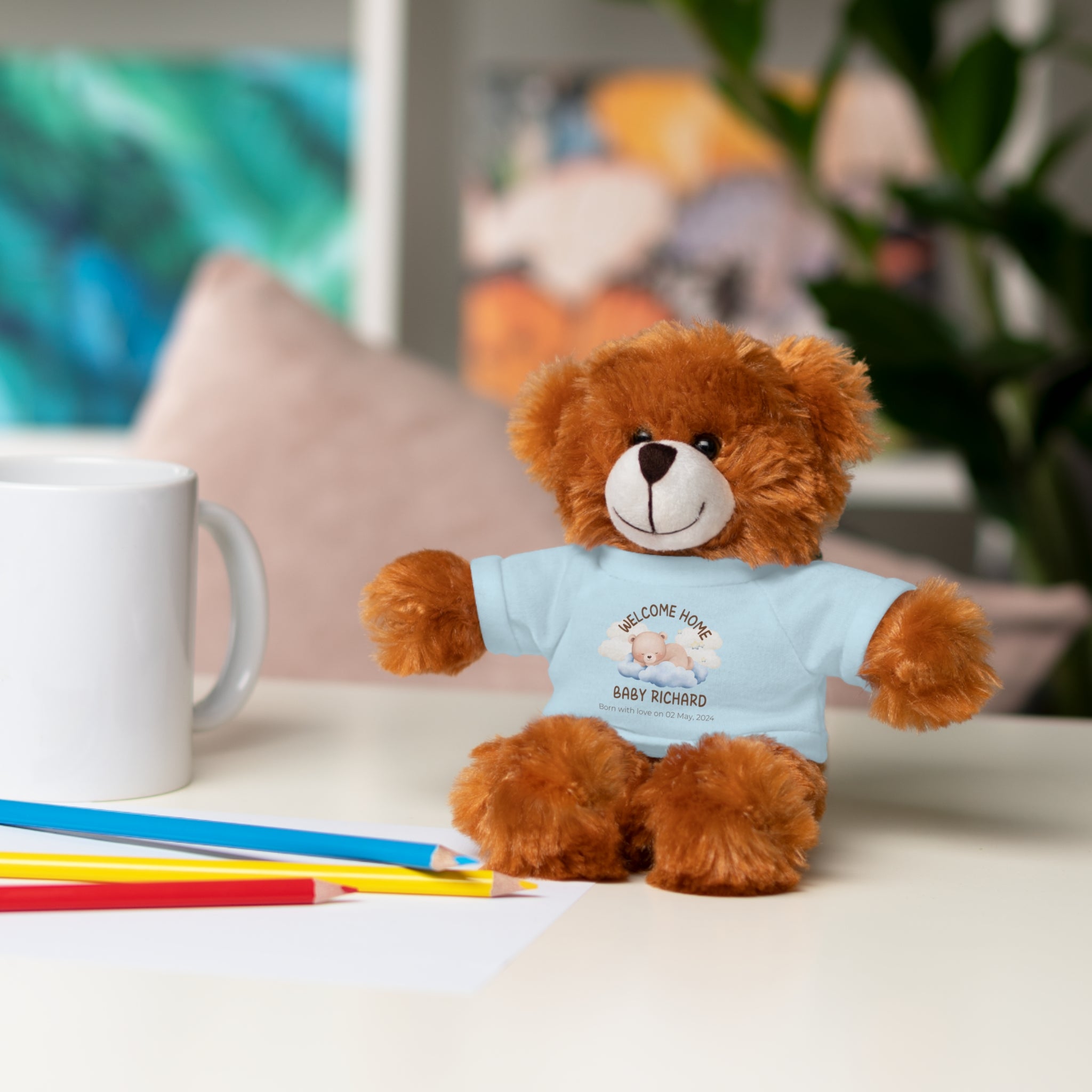 Personalized Stuffed Animals with Tee | different colors and animals available