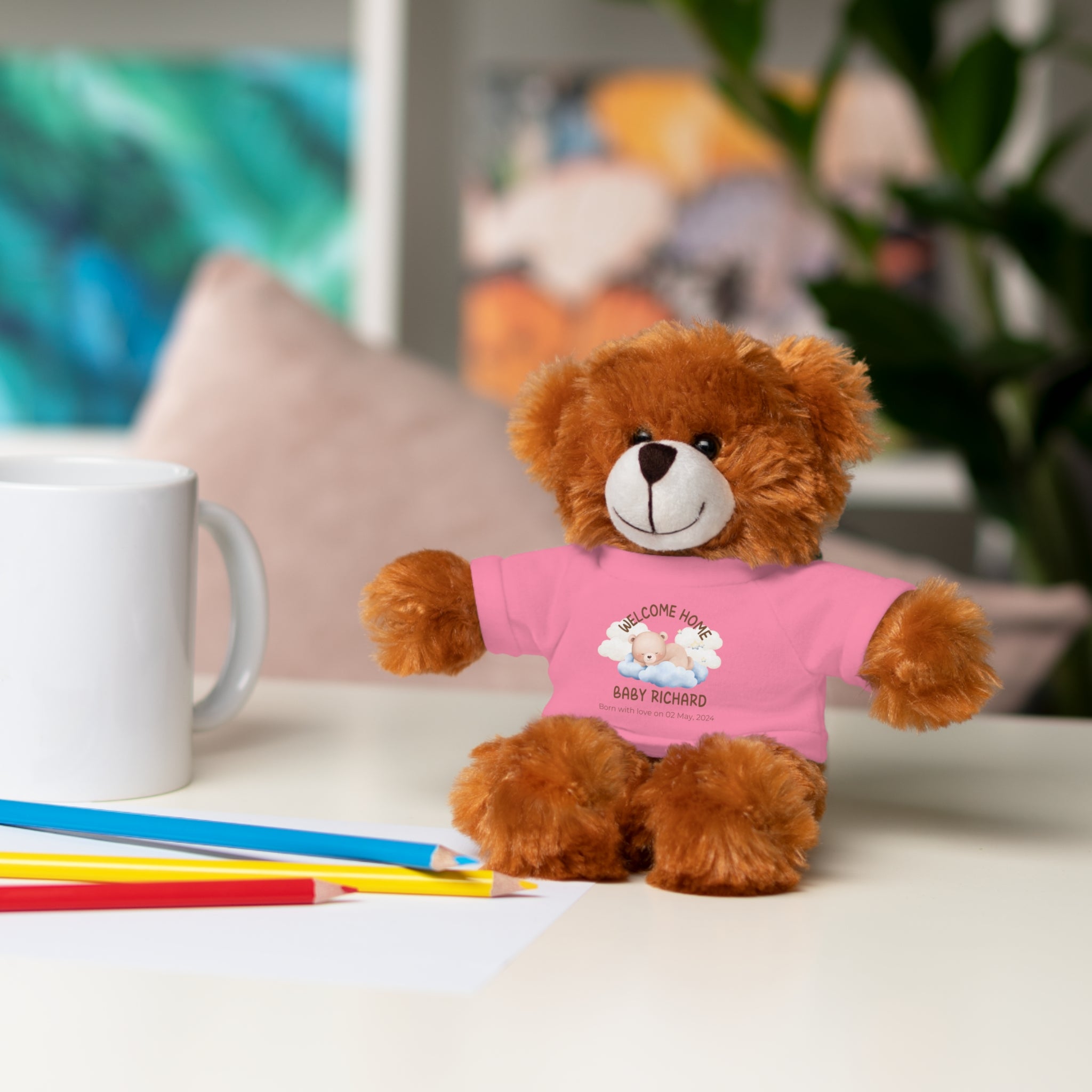 Personalized Stuffed Animals with Tee | different colors and animals available