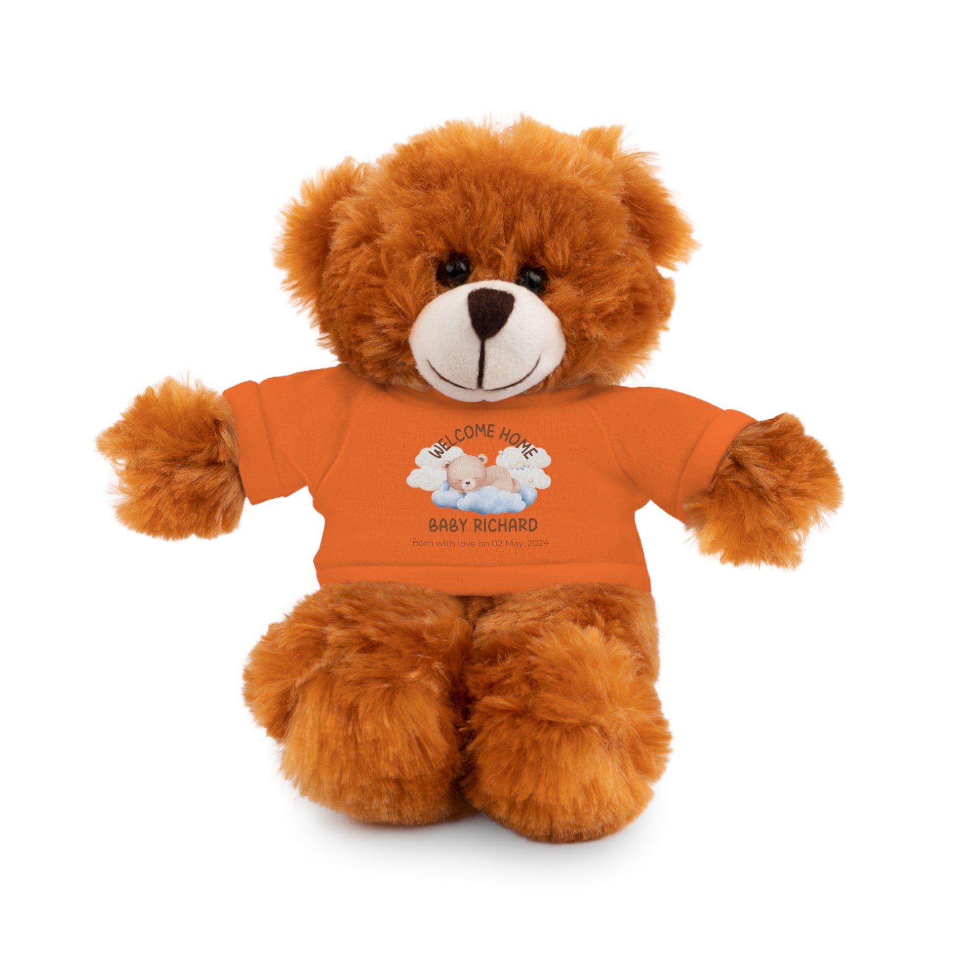 Peluches personalizados con camiseta | diferentes colores y animales disponibles