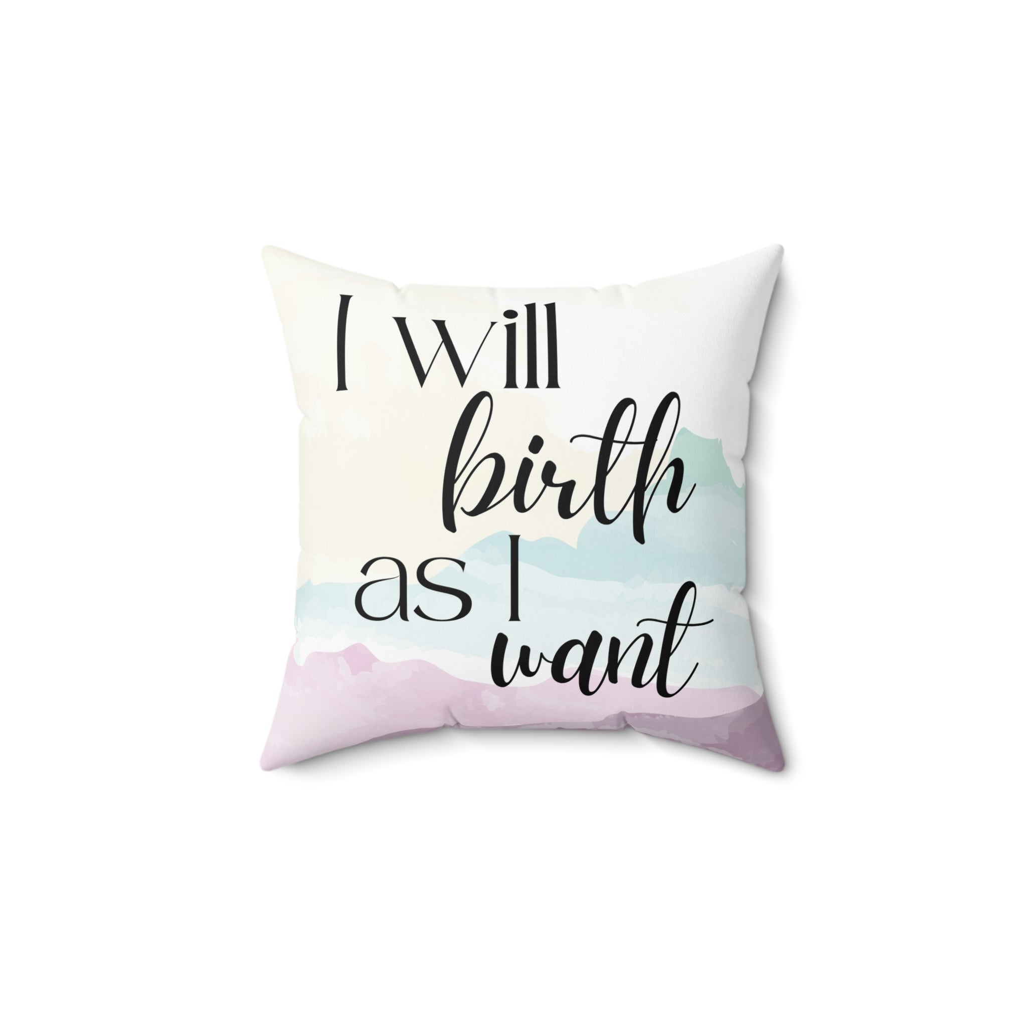 birth affirmations pillow hypnobirthing
