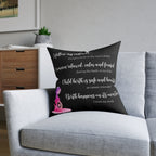 pillow with affirmations black