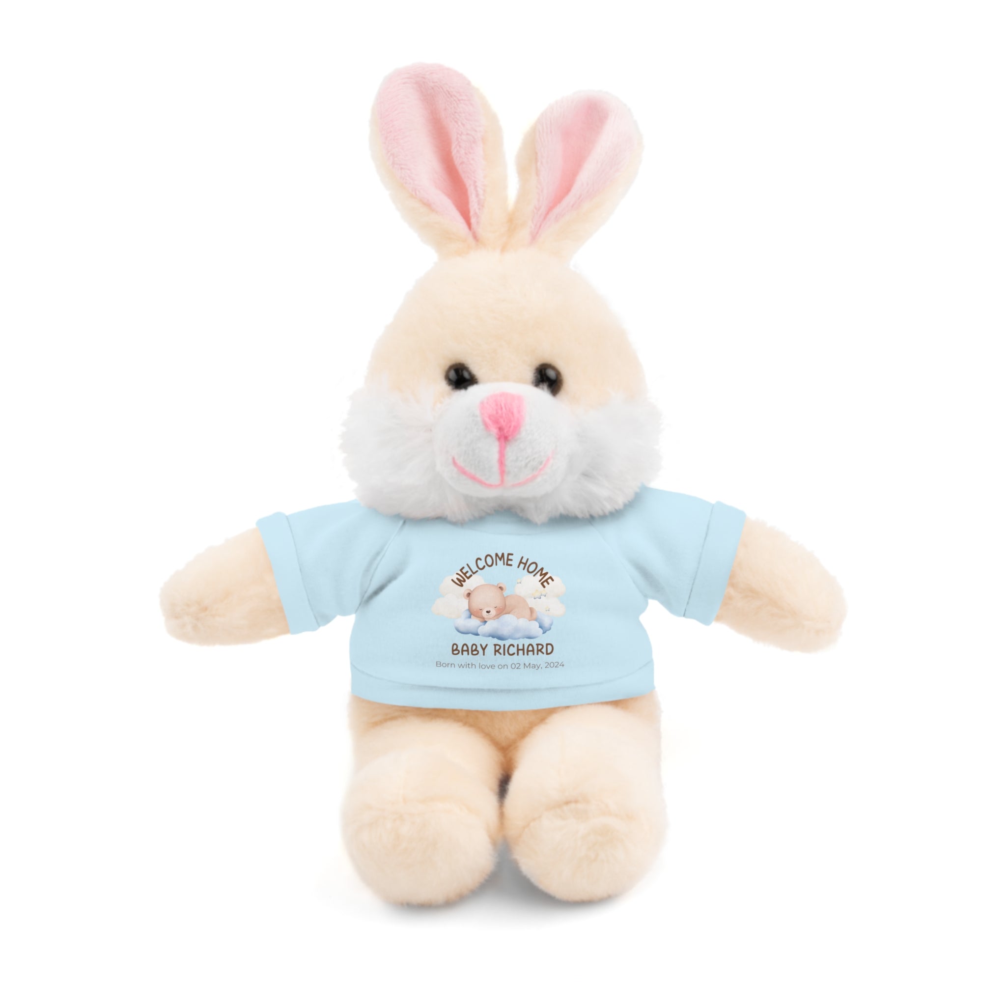 Personalized Stuffed Animals with Tee | different colors and animals available