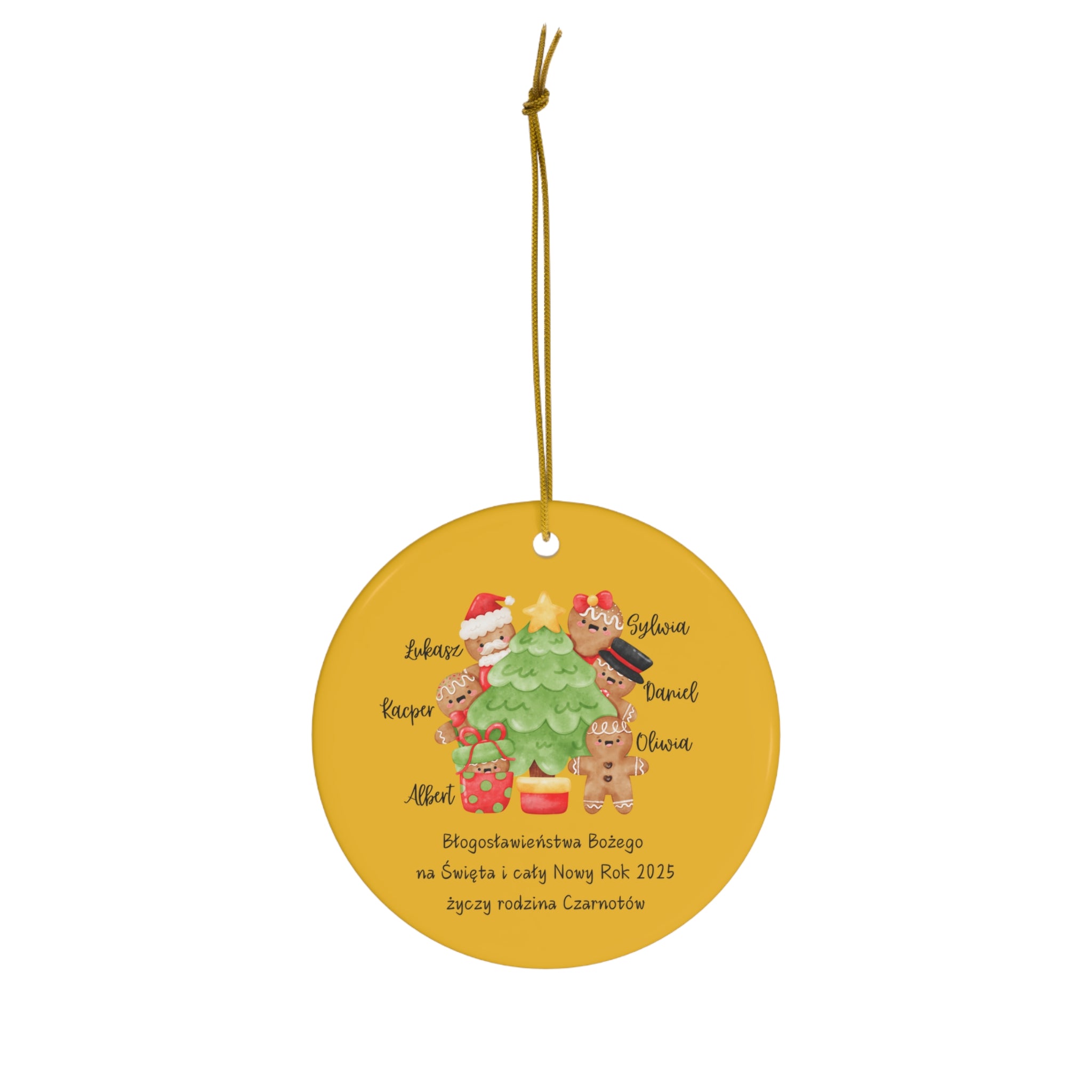 Personalized Ceramic Ornament, 1-Pack, Christmas custom gift