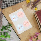 Sticker Sheets - Baby Shower Team Boy and Team Girl Bundle, 20 stickers (10 boy, 10 girl)