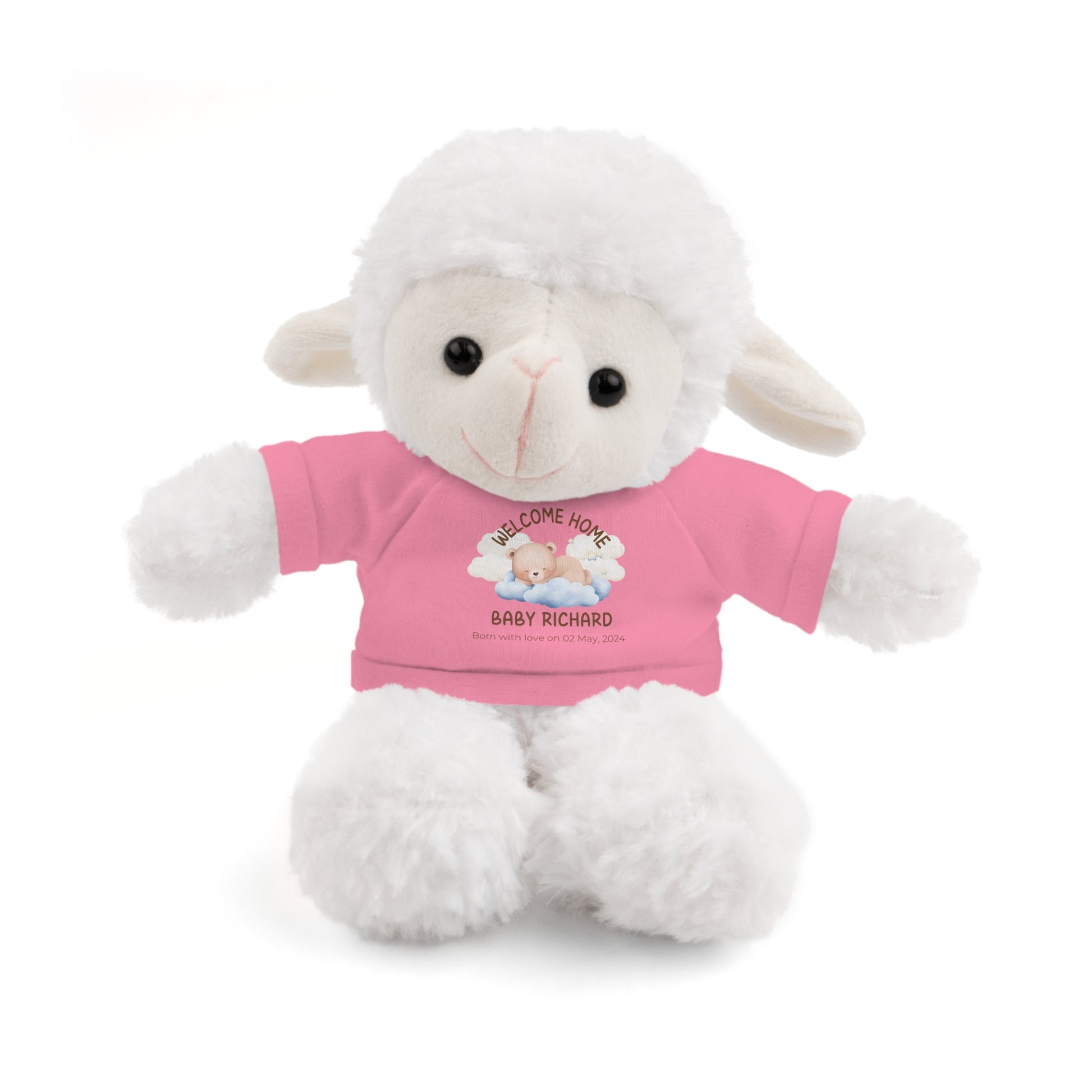 Peluches personalizados con camiseta | diferentes colores y animales disponibles