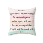 Affirmation Conception Pillow, Faux Suede Pillow with a prayer
